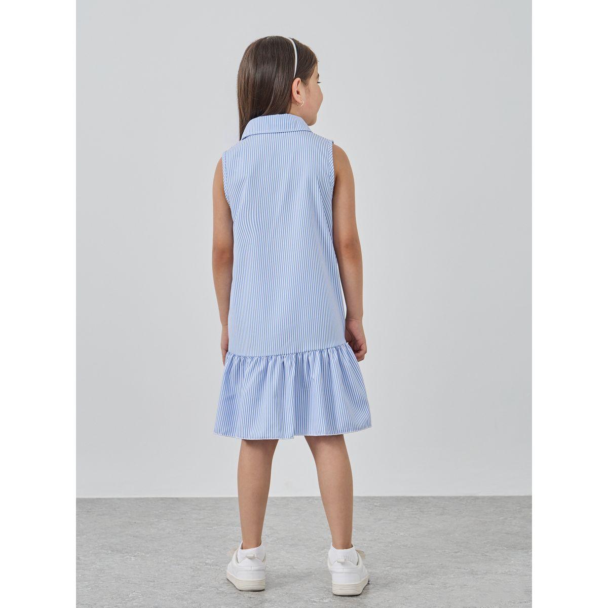 Styli Striped Ruffle Hem Shirt Dress-girls-clothing-dressesandjumpsuits-image-5