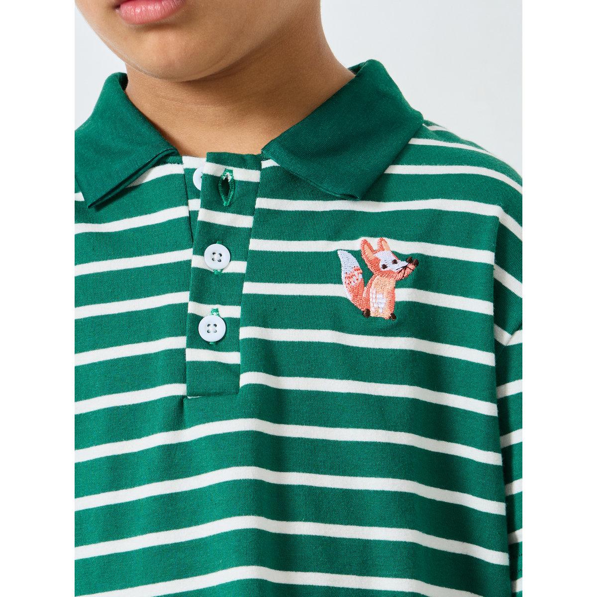 Styli Boys Dark Green Striped Polo T-Shirt-boys-clothing-tshirtsandpolos-image-3