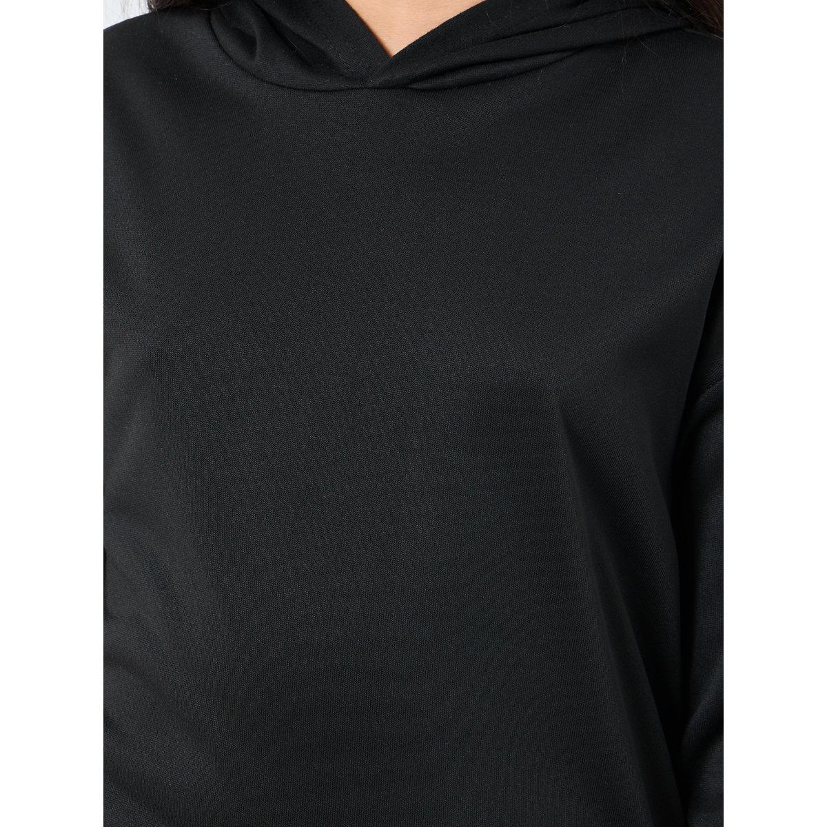 هودي سادة بقصة مريحة-girls-clothing-sweatshirts-image-3