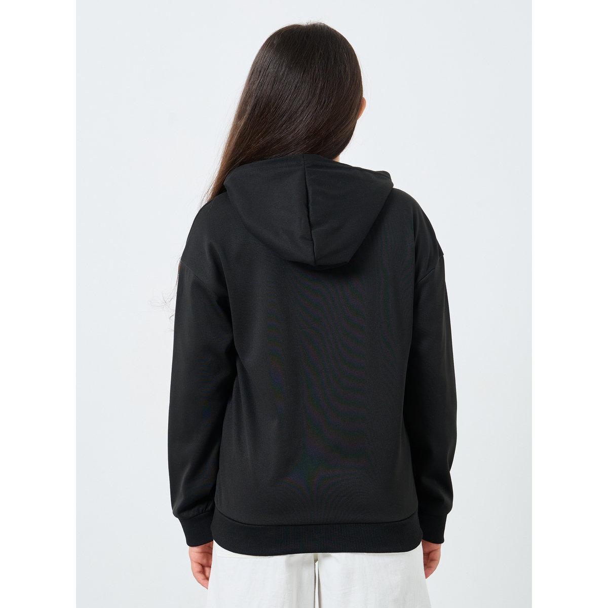هودي سادة بقصة مريحة-girls-clothing-sweatshirts-image-4