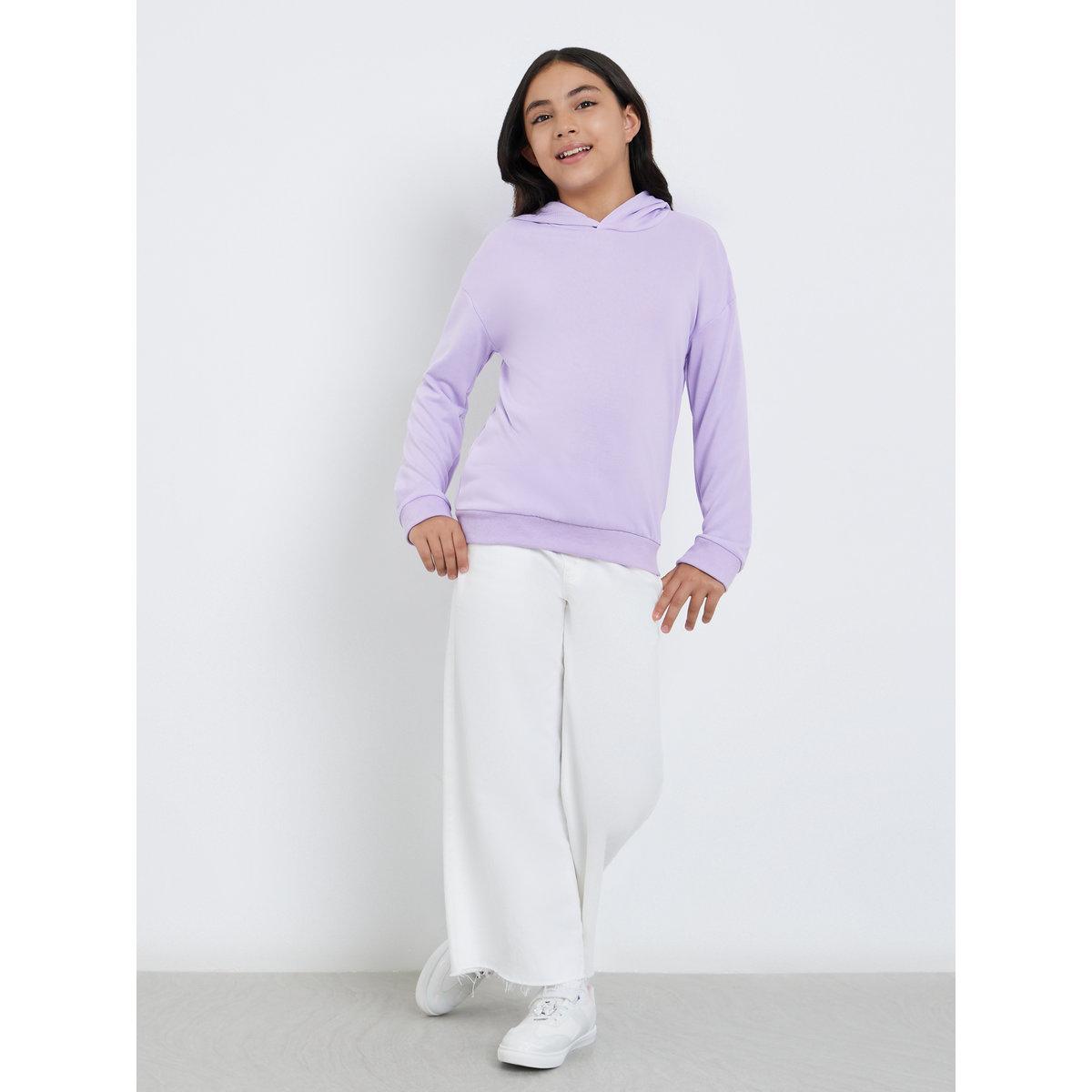 هودي سادة بقصة مريحة-girls-clothing-sweatshirts-image-2