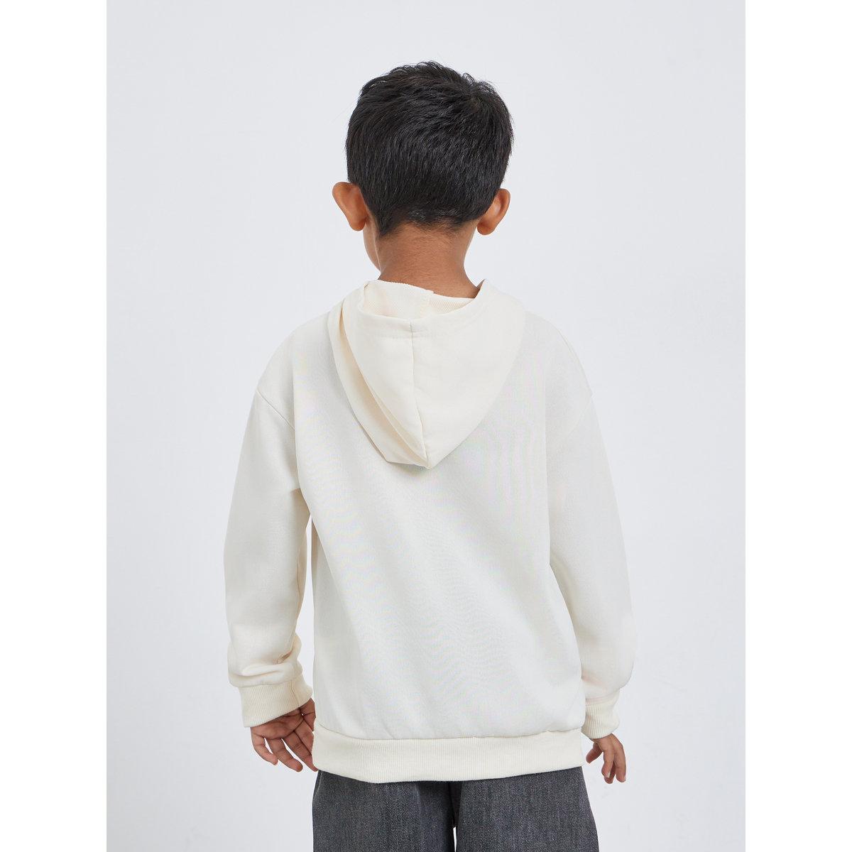 Styli Boys Off White Relaxed Fit Hoodie with Front Pocket-boys-clothing-winterwear-sweatshirts-image-4