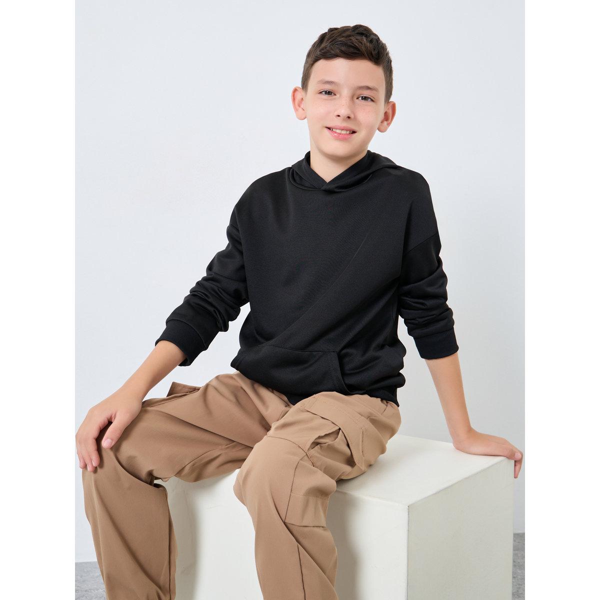 هودي بقصة مريحة وتفاصيل جيب-boys-clothing-winterwear-sweatshirts-image-1