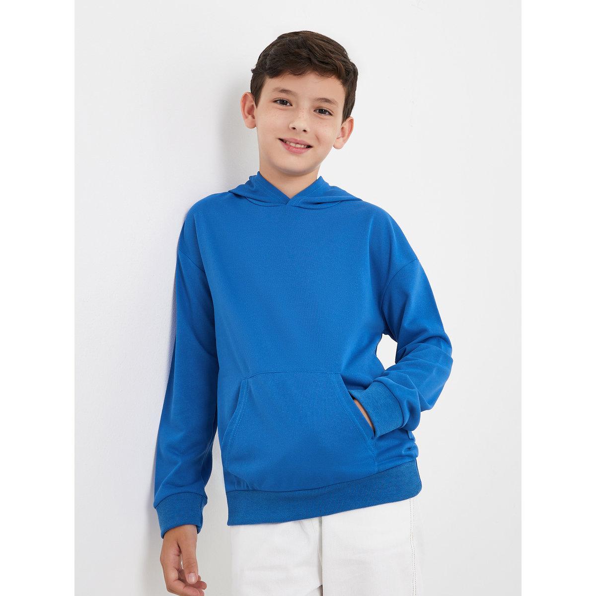 Styli Teen Blue Relaxed Fit Hoodie with Front Pocket-boys-clothing-winterwear-sweatshirts-image-3