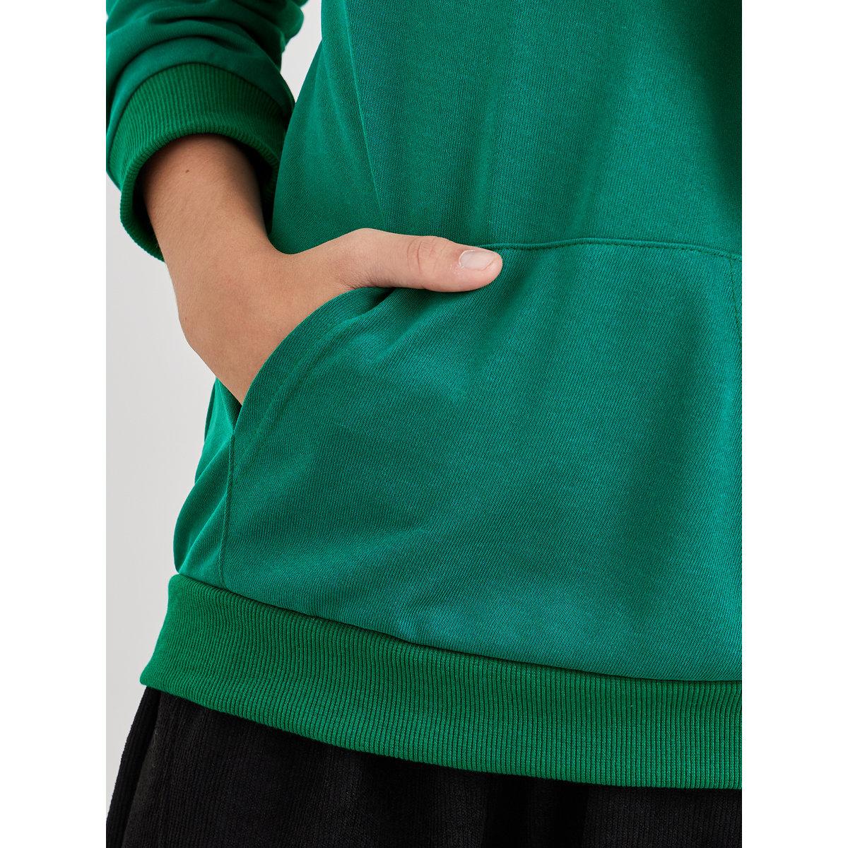 Styli Teen Green Relaxed Fit Hoodie with Front Pocket-boys-clothing-winterwear-sweatshirts-image-4