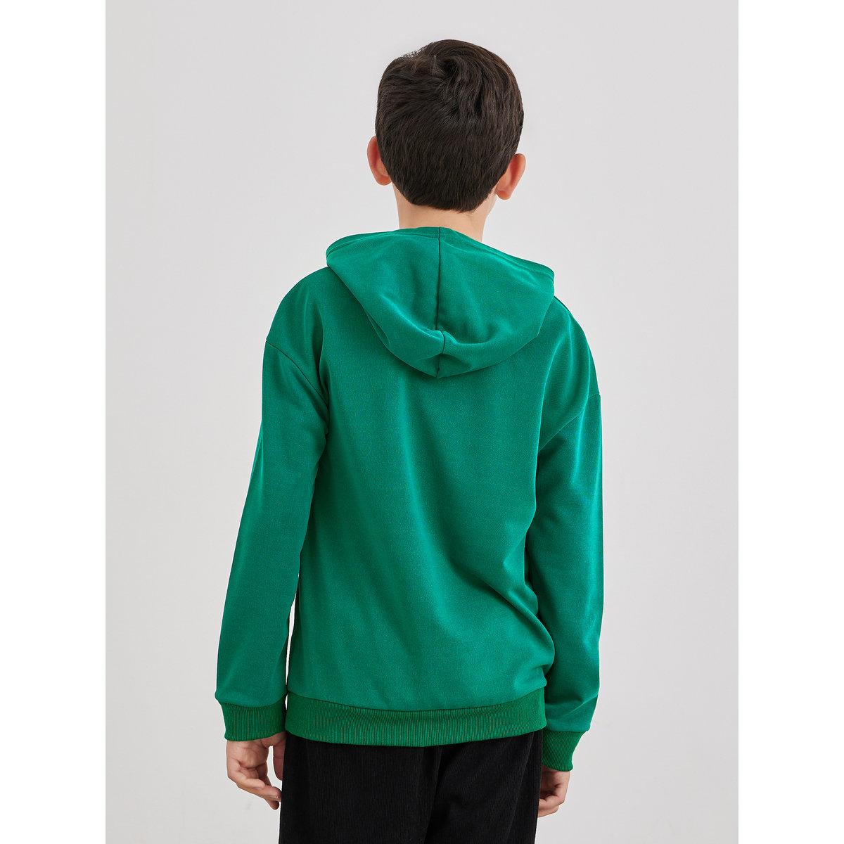Styli Teen Green Relaxed Fit Hoodie with Front Pocket-boys-clothing-winterwear-sweatshirts-image-5