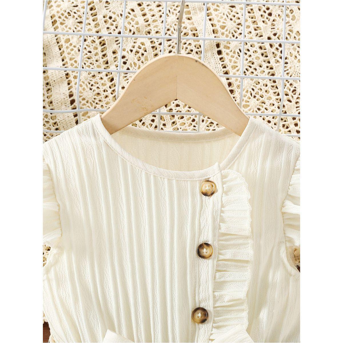 جمبسوت بقصة أرجل واسعة وتفاصيل حزام-girls-clothing-rompers-image-3