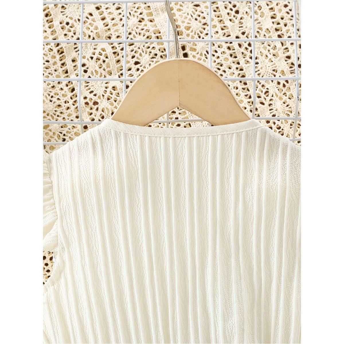Styli Girls Beige Button Detail Belted Wide Leg Jumpsuit-girls-clothing-rompers-image-5