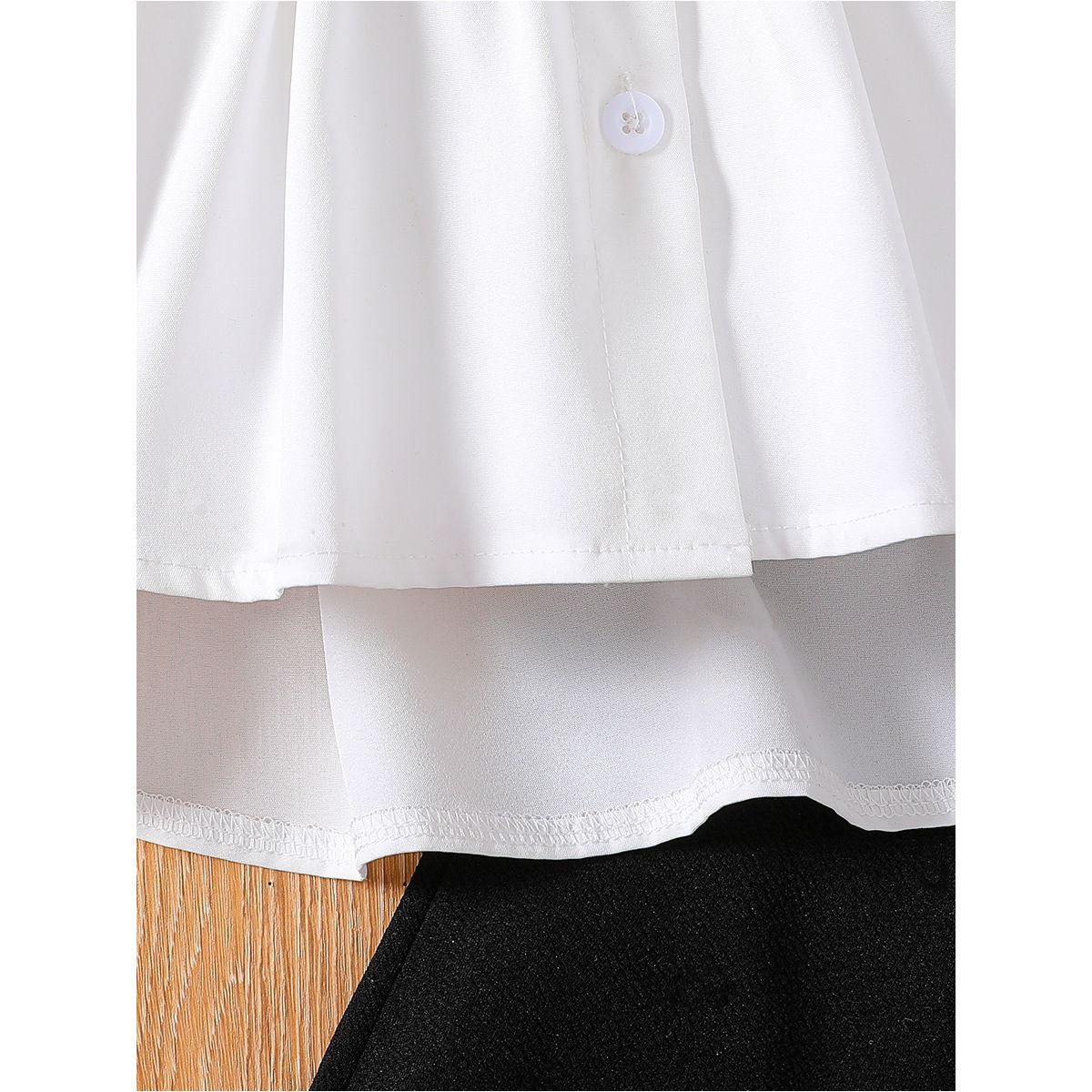 Styli Color Block Puff Sleeve Shirt and Flared Pants Set-girls-clothing-setsandcoords-image-5