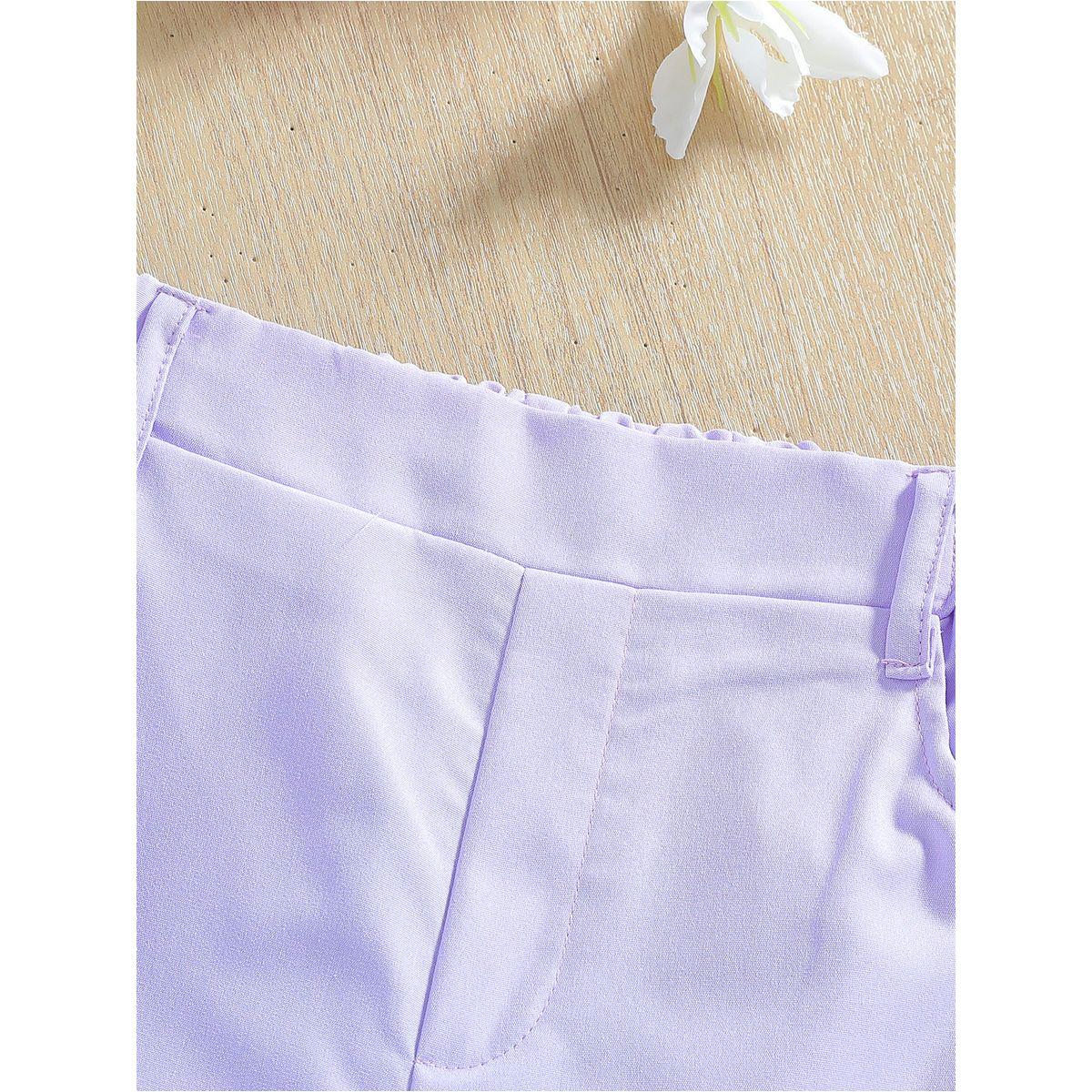طقم من بنطال بقصة أرجل واسعة وفيست بتفاصيل أزرار-girls-clothing-setsandcoords-image-5