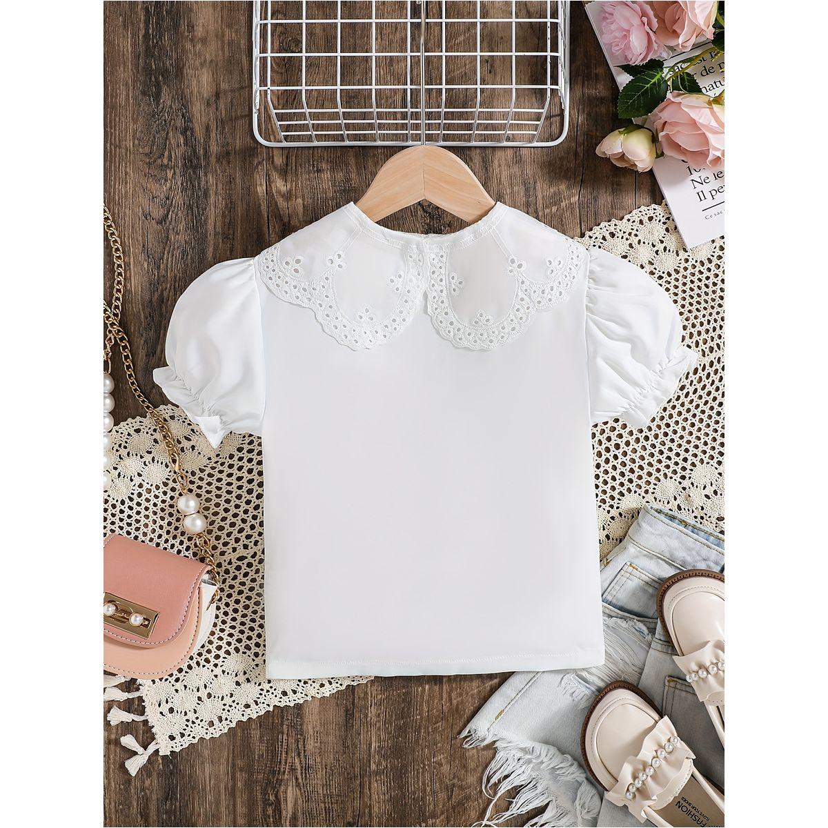 Styli Broderie Peter Pan Collar Shirt-girls-clothing-blousesandshirts-image-2