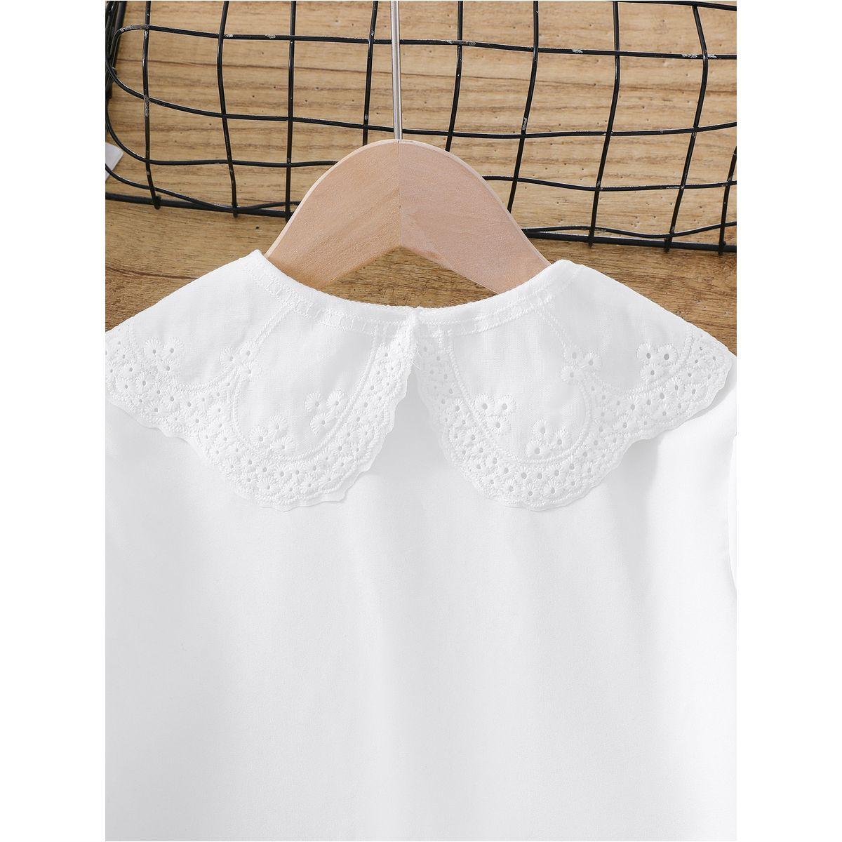بلوزة سادة بياقة بيتر بان مع تفاصيل أزرار-girls-clothing-blousesandshirts-image-3