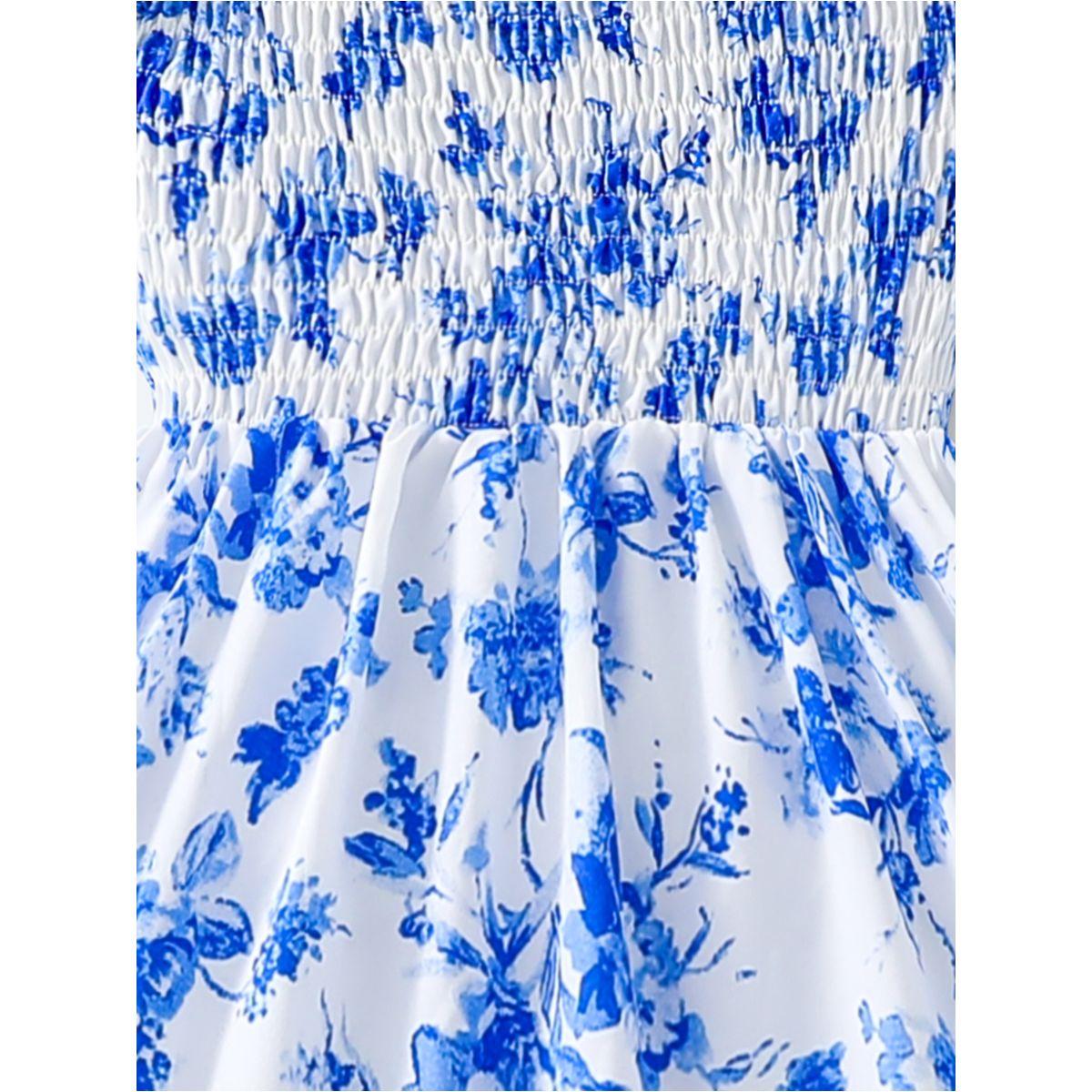 Styli Floral Print Puff Sleeve Dress with Bow Detail-girls-clothing-dressesandjumpsuits-image-5