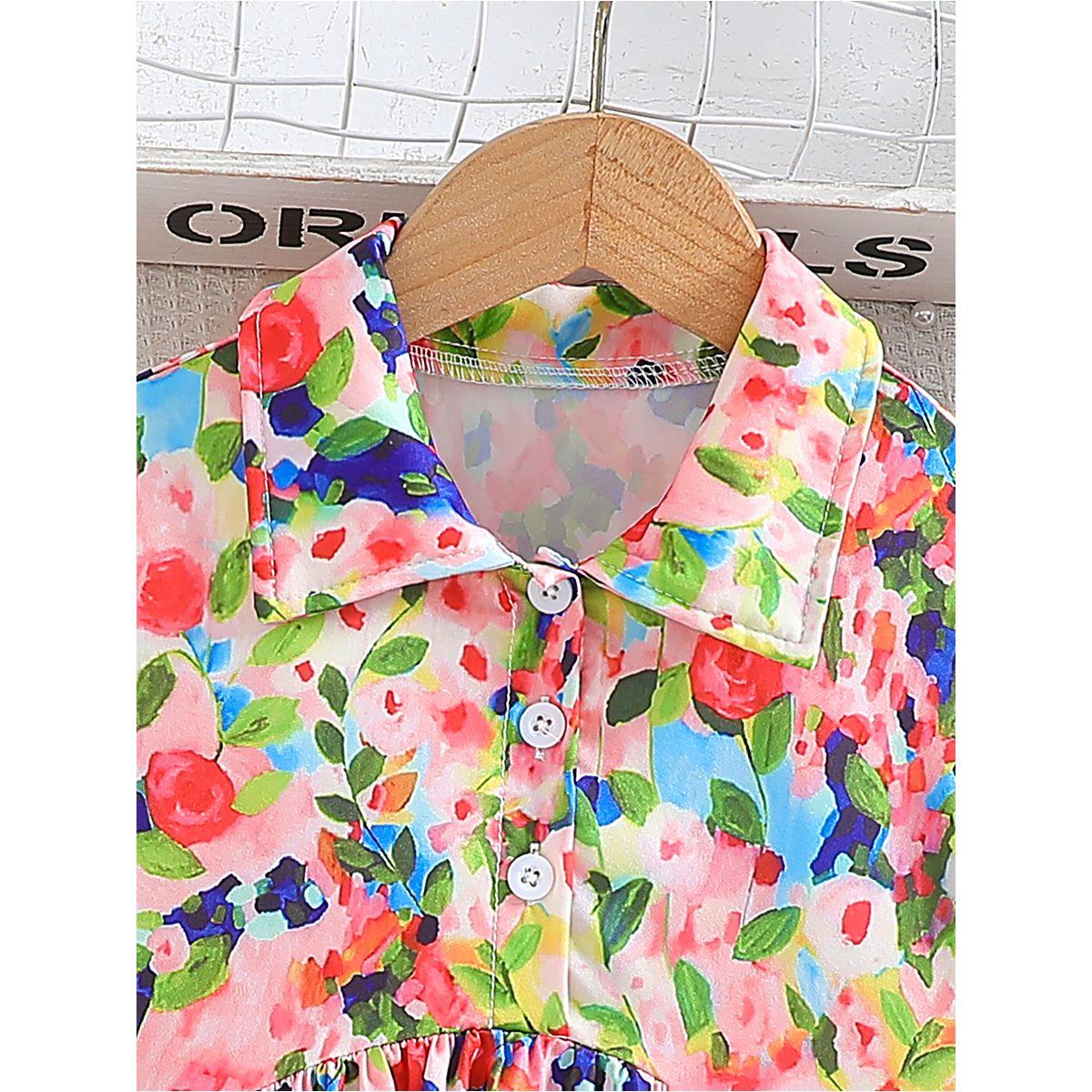 Styli All Over Print Puff Sleeve Dress-girls-clothing-dressesandjumpsuits-image-3