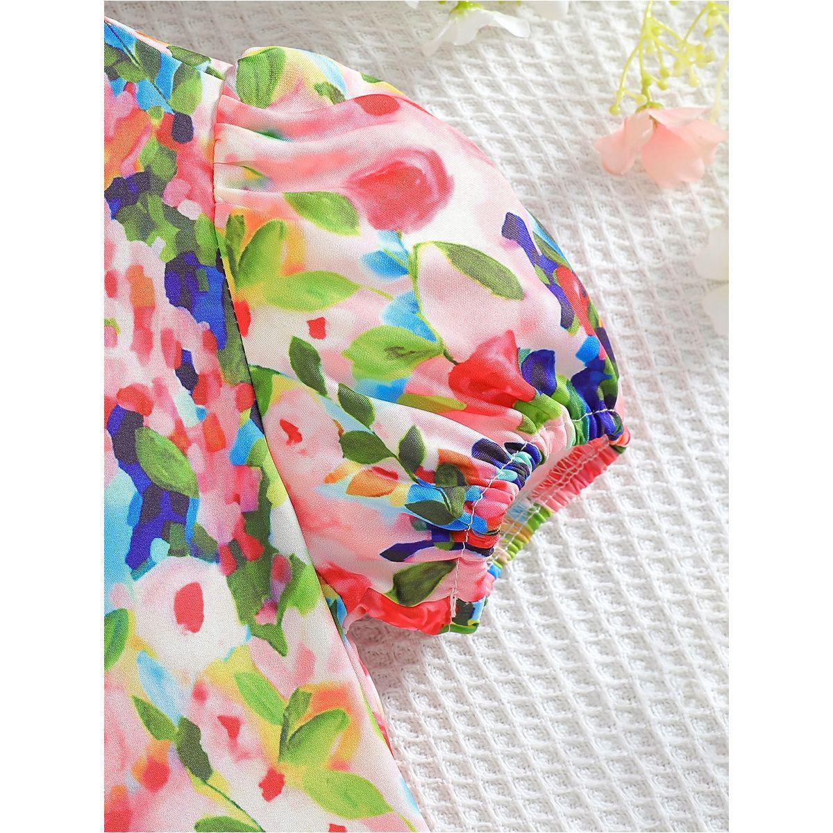 Styli All Over Print Puff Sleeve Dress-girls-clothing-dressesandjumpsuits-image-5