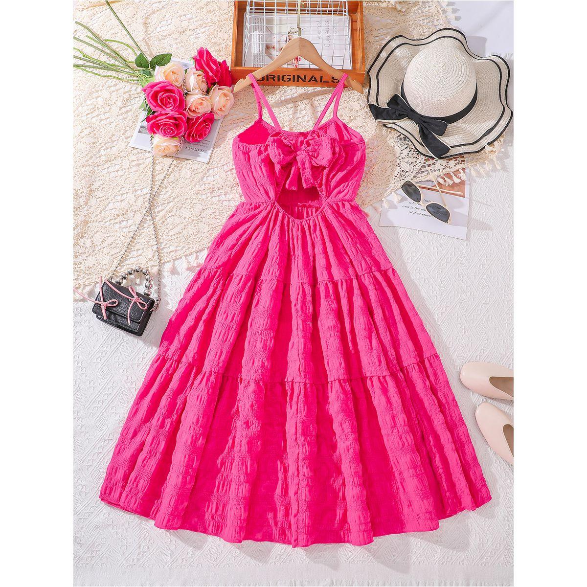 Styli Solid Ruffle Hem Textured Cami Dress-girls-clothing-dressesandjumpsuits-image-2