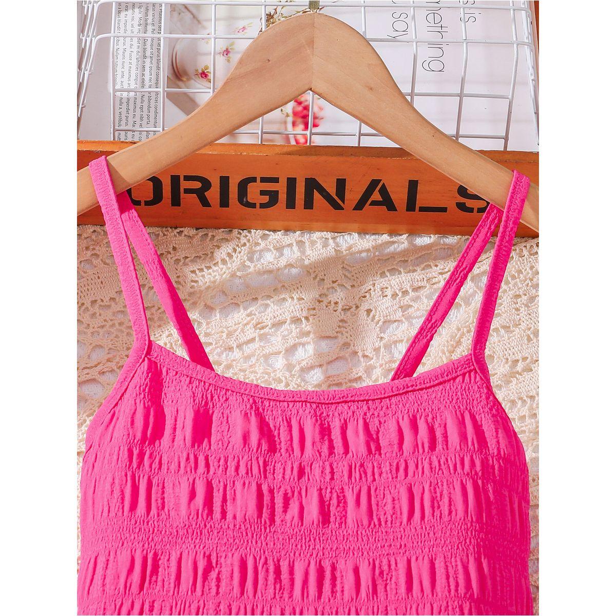 Styli Solid Ruffle Hem Textured Cami Dress-girls-clothing-dressesandjumpsuits-image-3