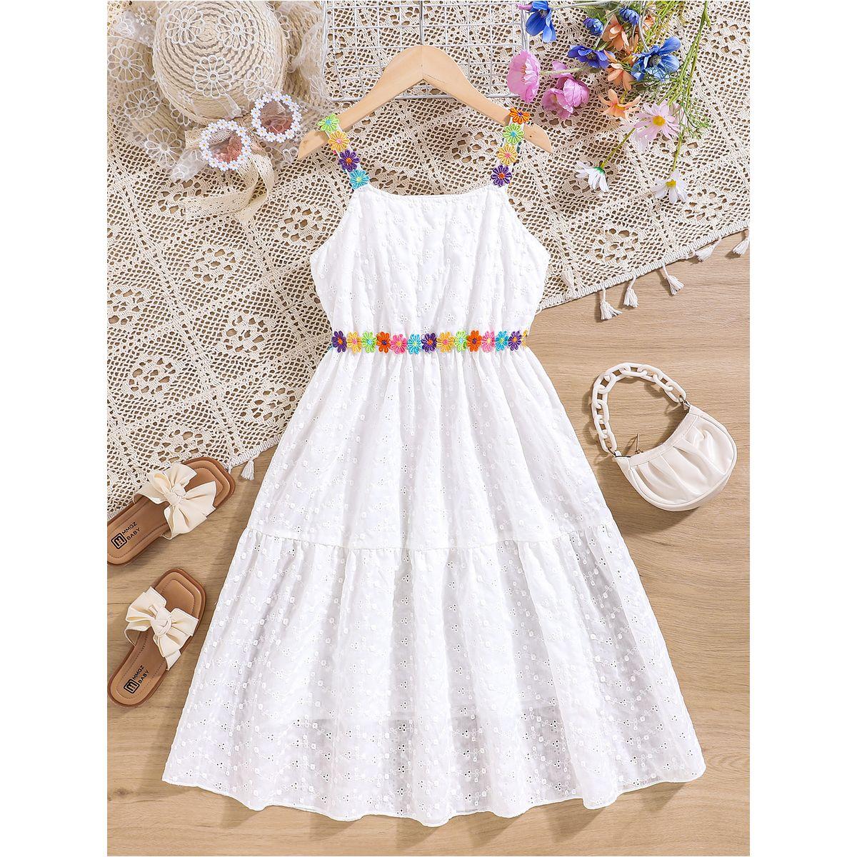 Styli Schiffli Look Lace Flower Detail Cami Dress-girls-clothing-dressesandjumpsuits-image-1