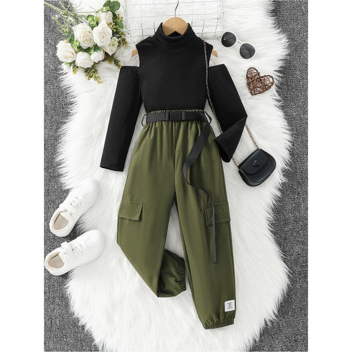 طقم من جوغر وبلوزة بأكتاف مكشوفة-girls-clothing-setsandcoords-image-1