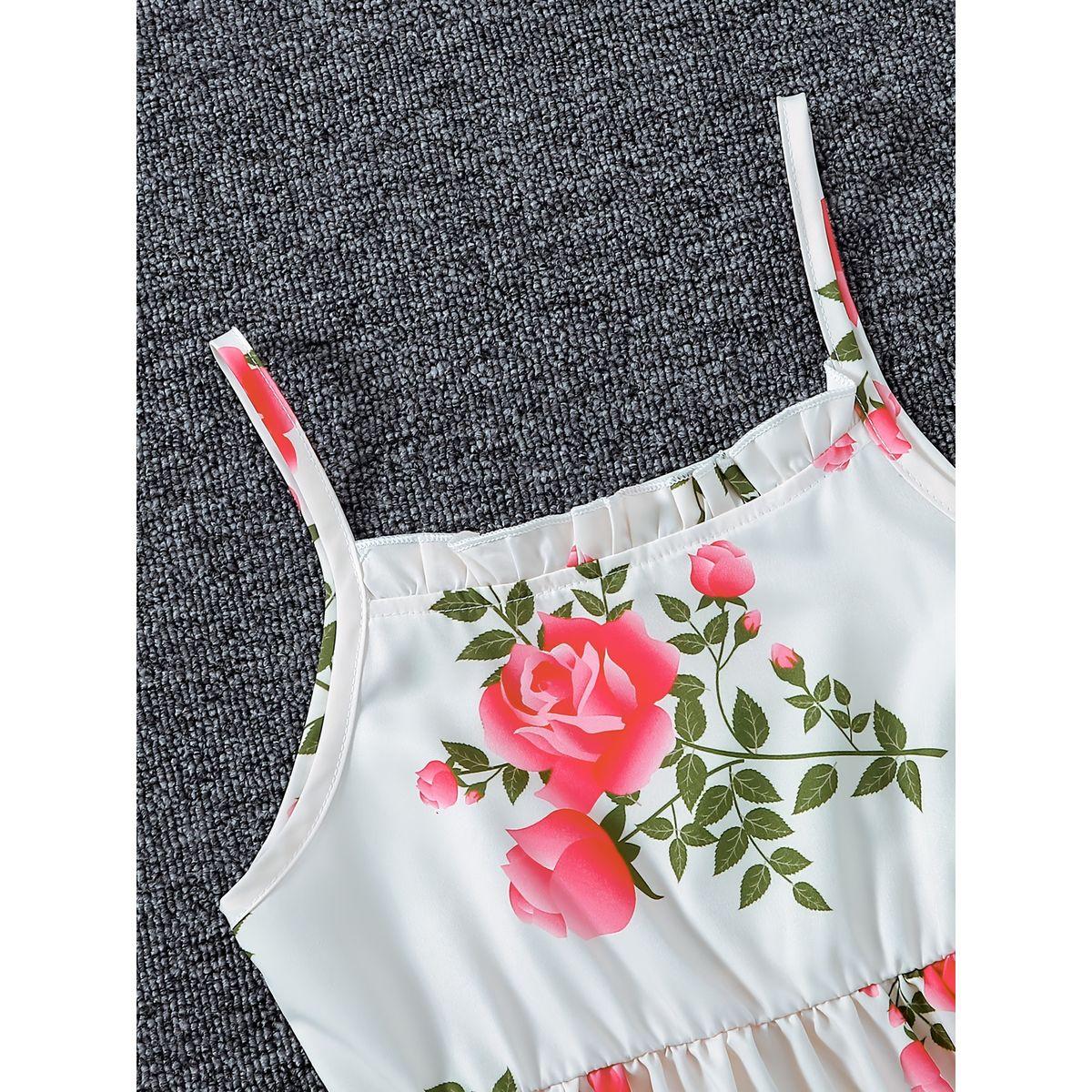 فستان بطبعة زهور وتفاصيل كشكش مع بوليرو-girls-clothing-setsandcoords-image-4