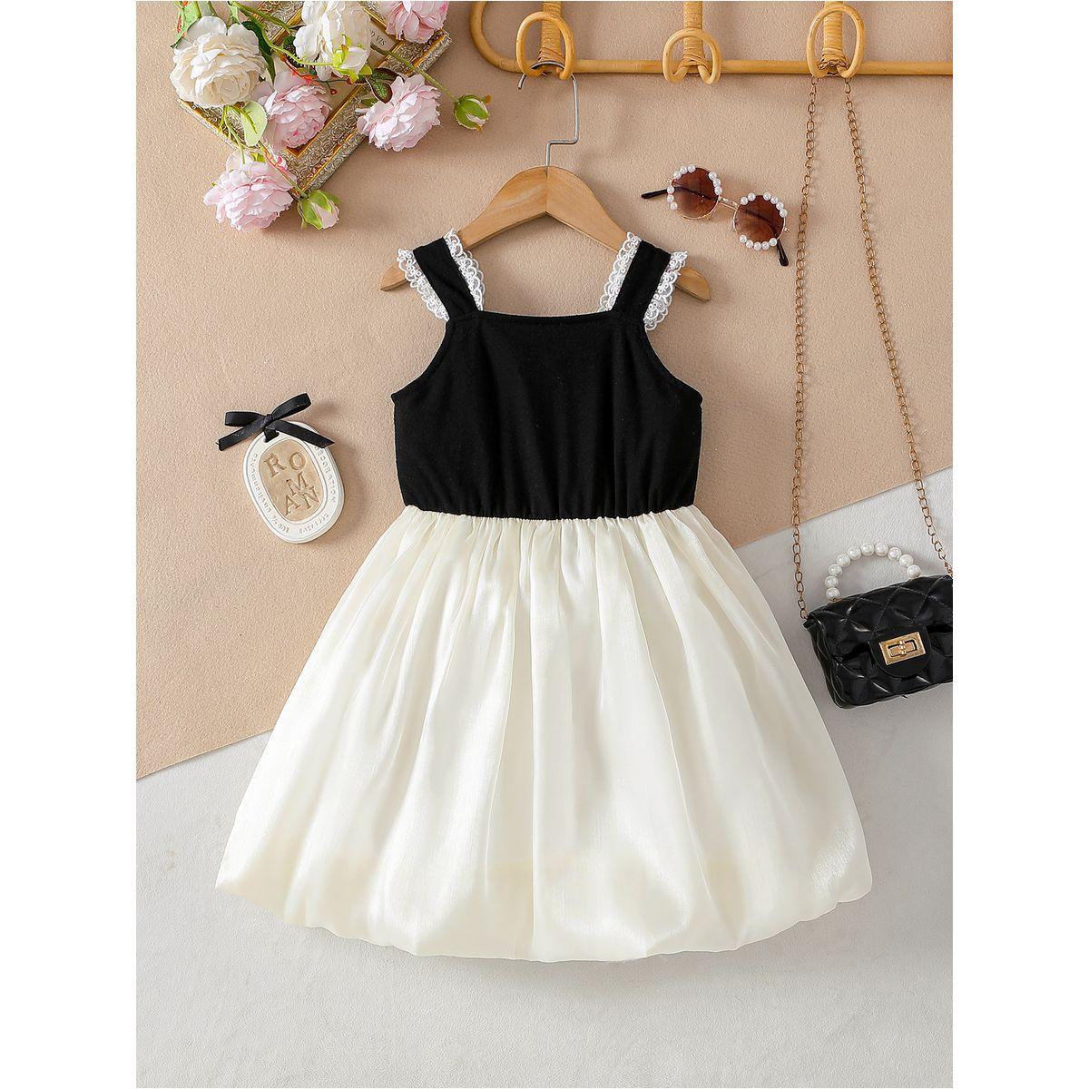 فستان بنمط كُتل الألوان مع تداخلات دانتيل-girls-clothing-dressesandjumpsuits-image-2