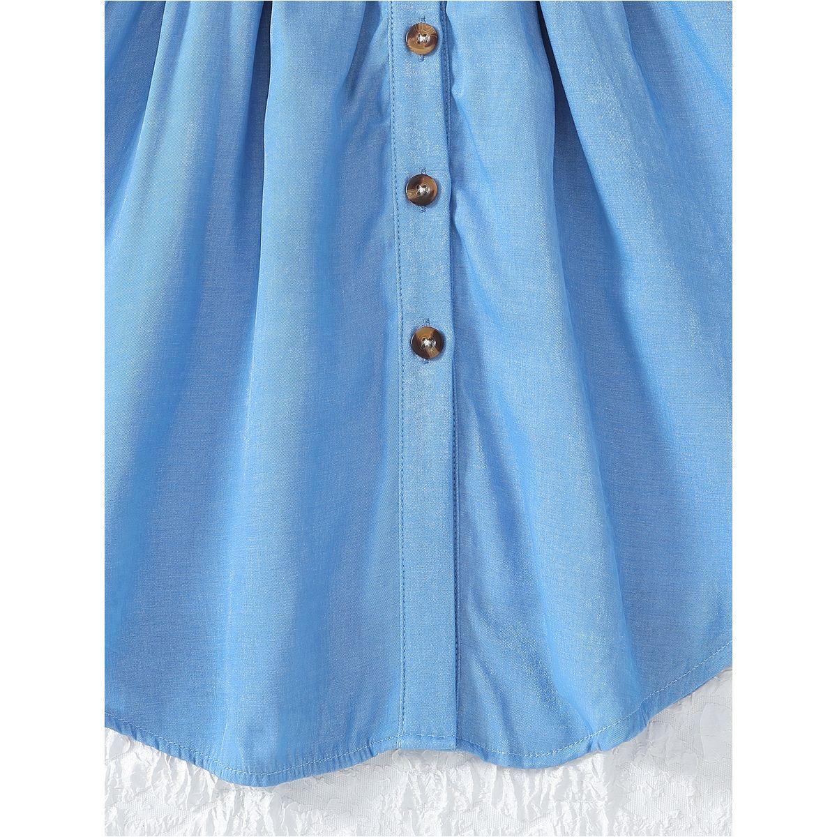 Styli Solid Button Front Belted Dress-girls-clothing-dressesandjumpsuits-image-6