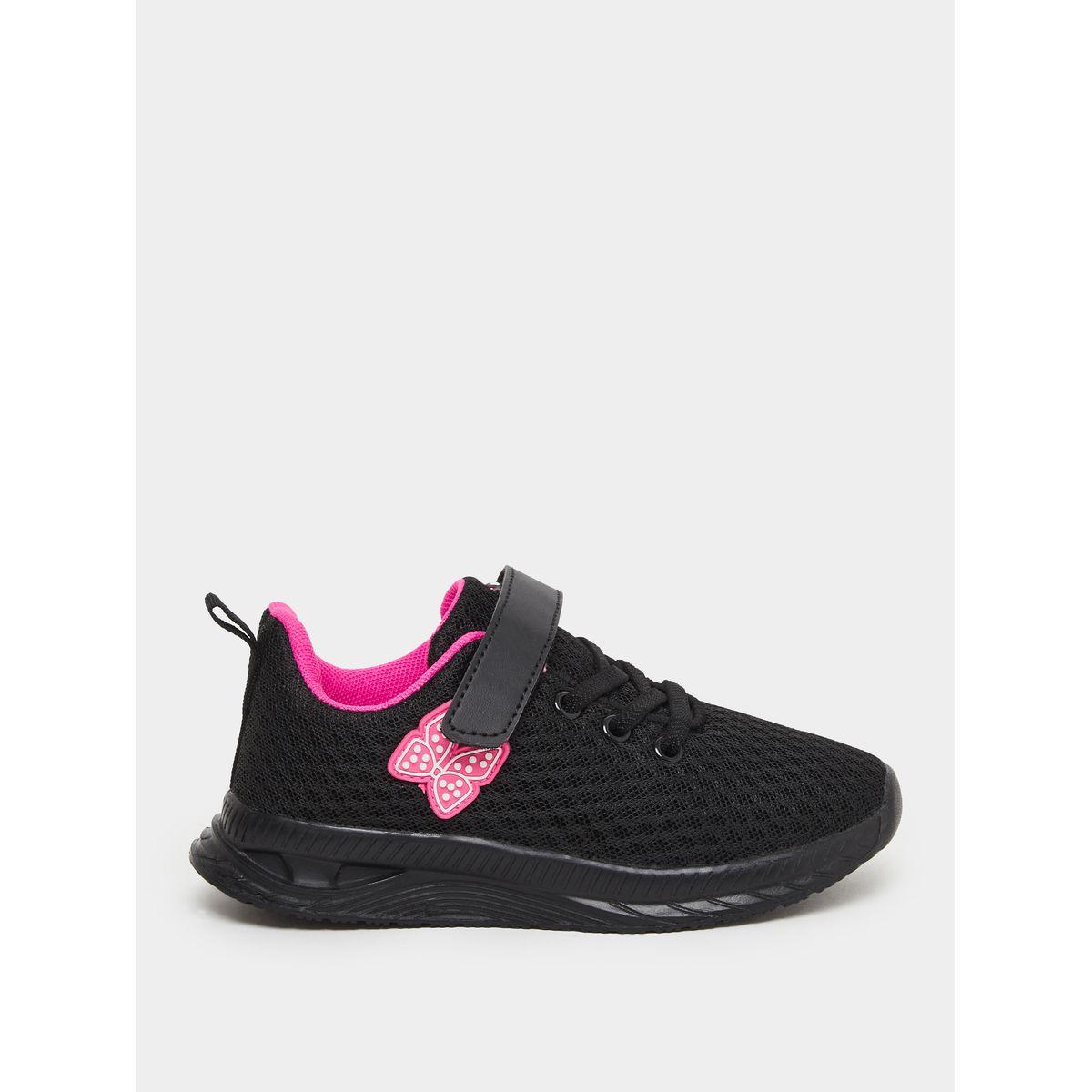 حذاء سنيكرز بتفاصيل بارزة الملمس مُزين بفراشة-girls-shoes-sneakers-image-1