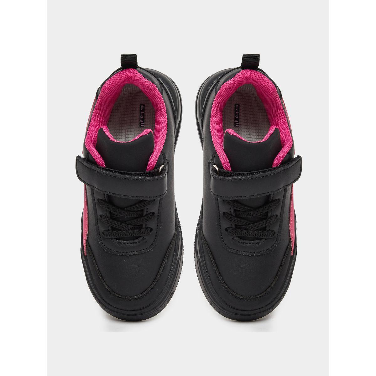 Styli Girls Black Contrast Panel Sneakers-girls-shoes-sneakers-image-5