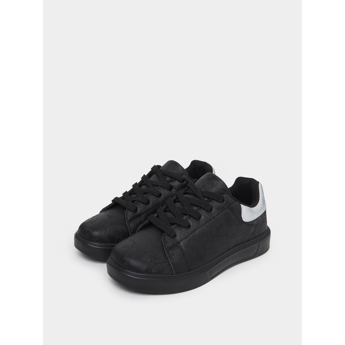 Styli Black Floral Print Sneakers-girls-shoes-sneakers-image-2