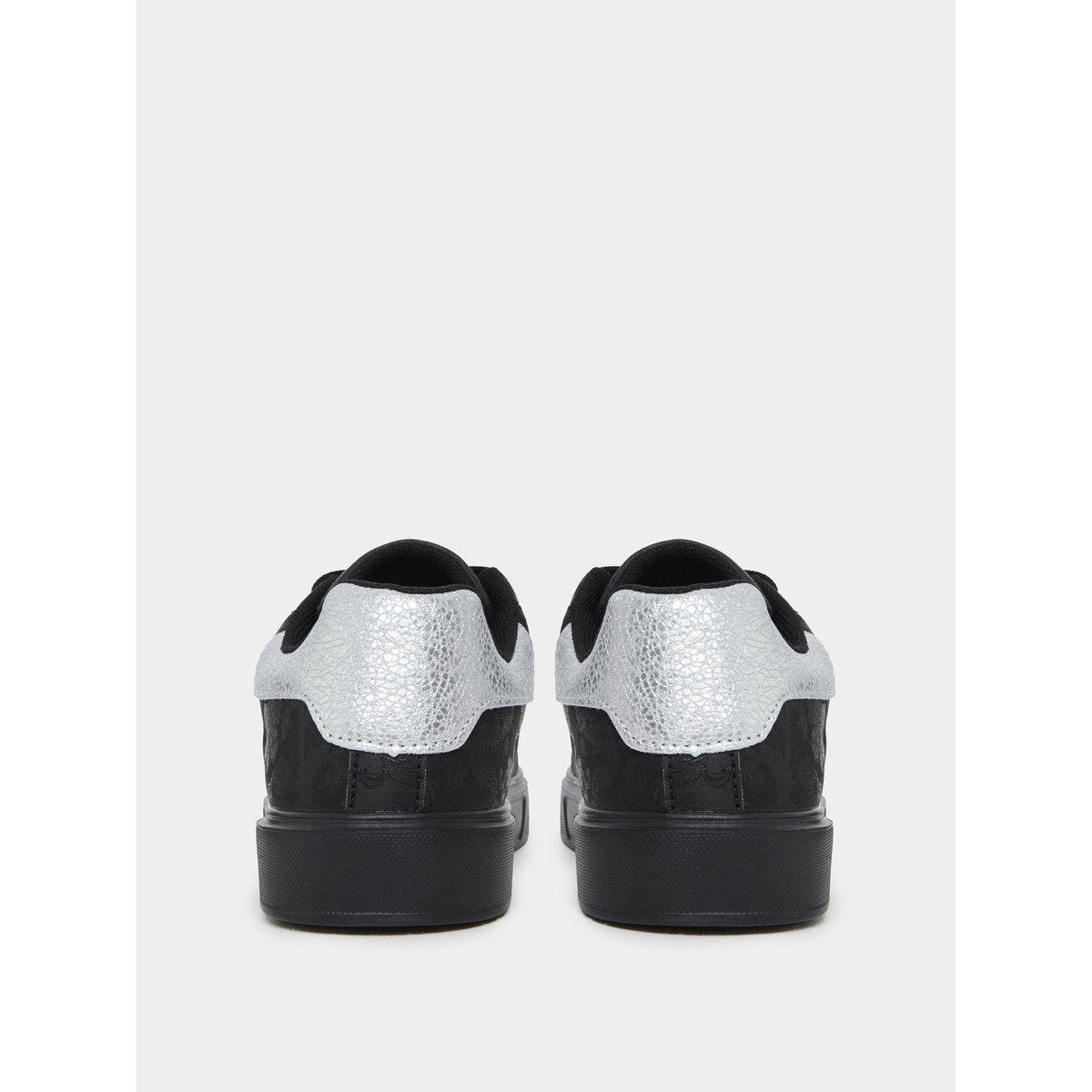 Styli Black Floral Print Sneakers-girls-shoes-sneakers-image-4