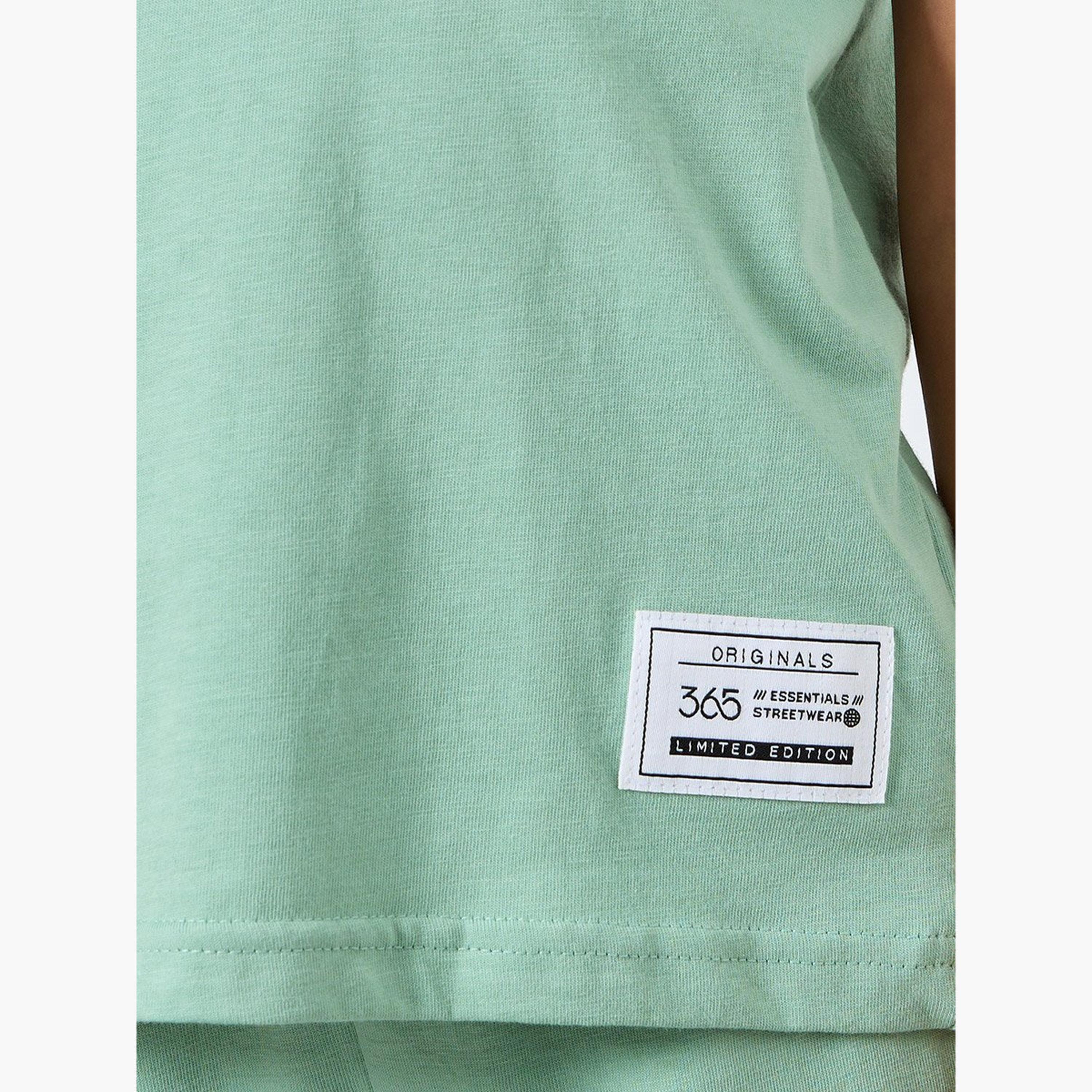 Styli Boys Green Solid T-Shirt and Joggers Set-boys-clothing-setsandcoords-image-3