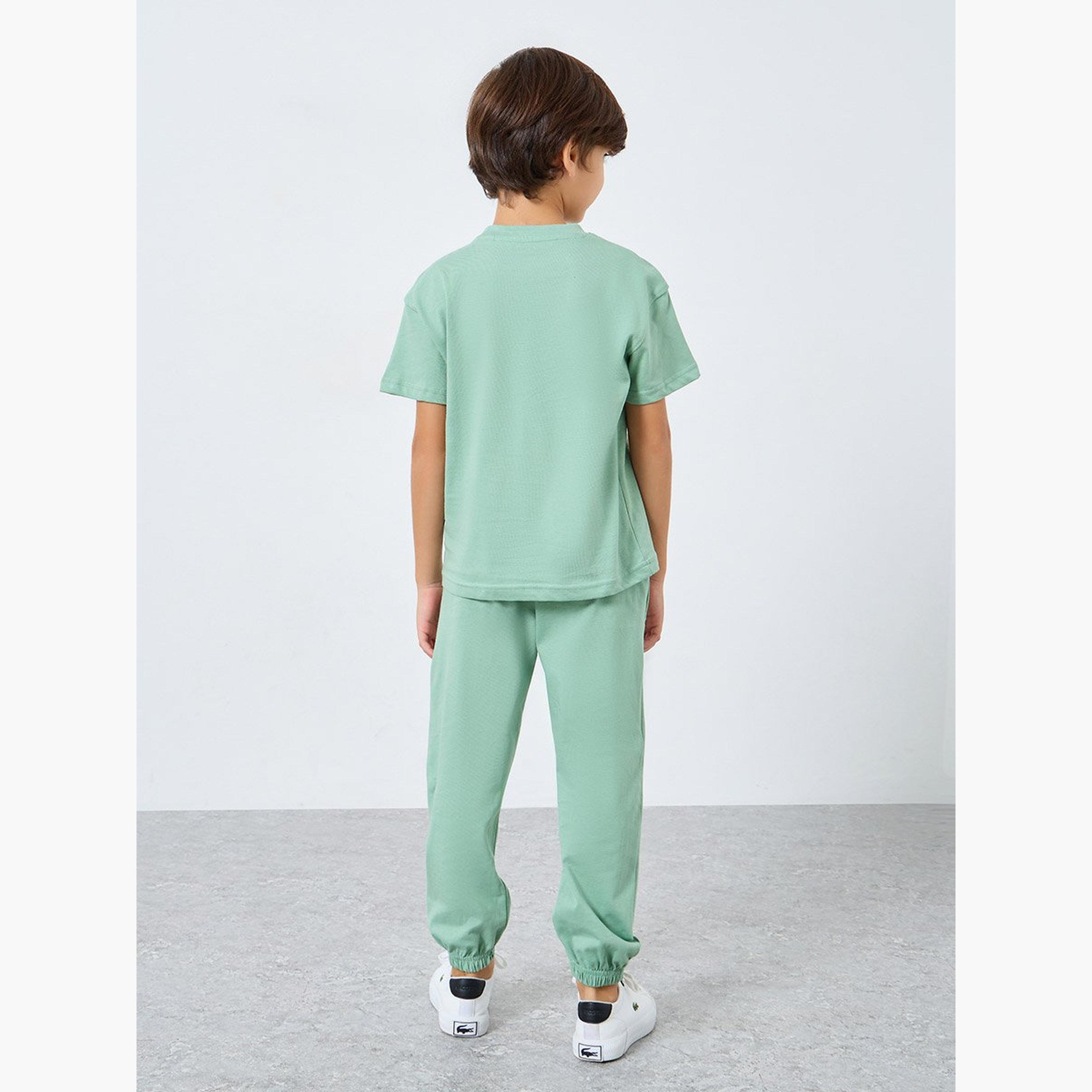 Styli Boys Green Solid T-Shirt and Joggers Set-boys-clothing-setsandcoords-image-4