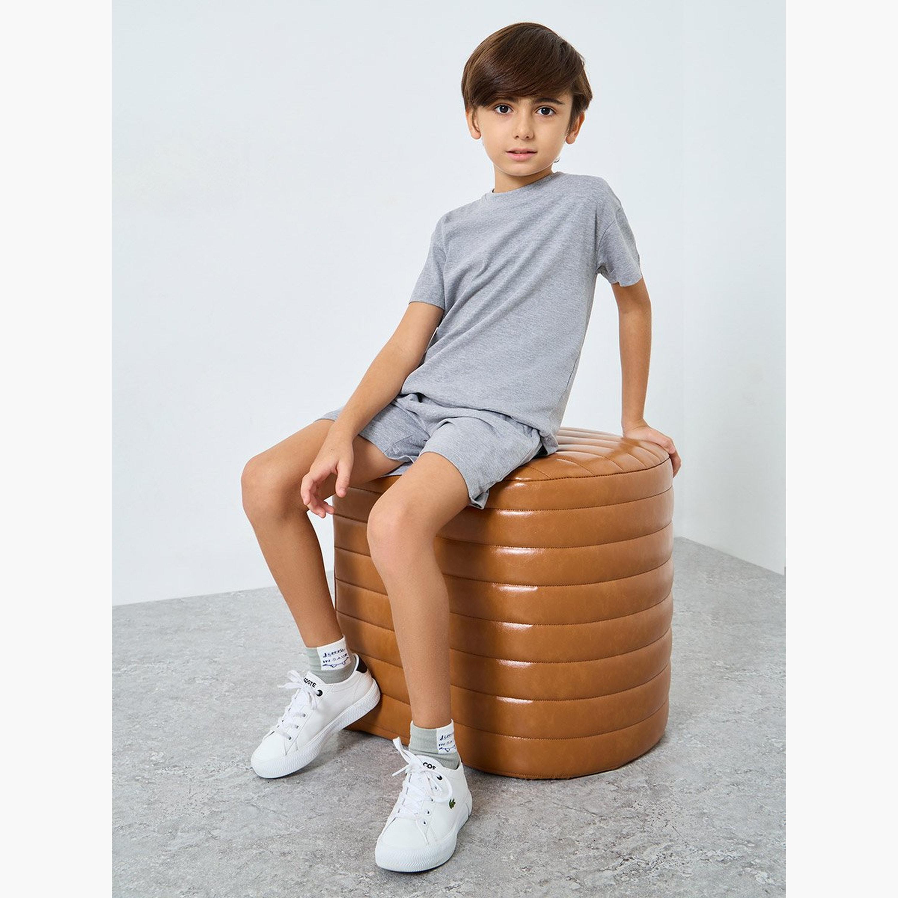 طقم من شورت وتيشيرت سادة-boys-clothing-setsandcoords-image-3