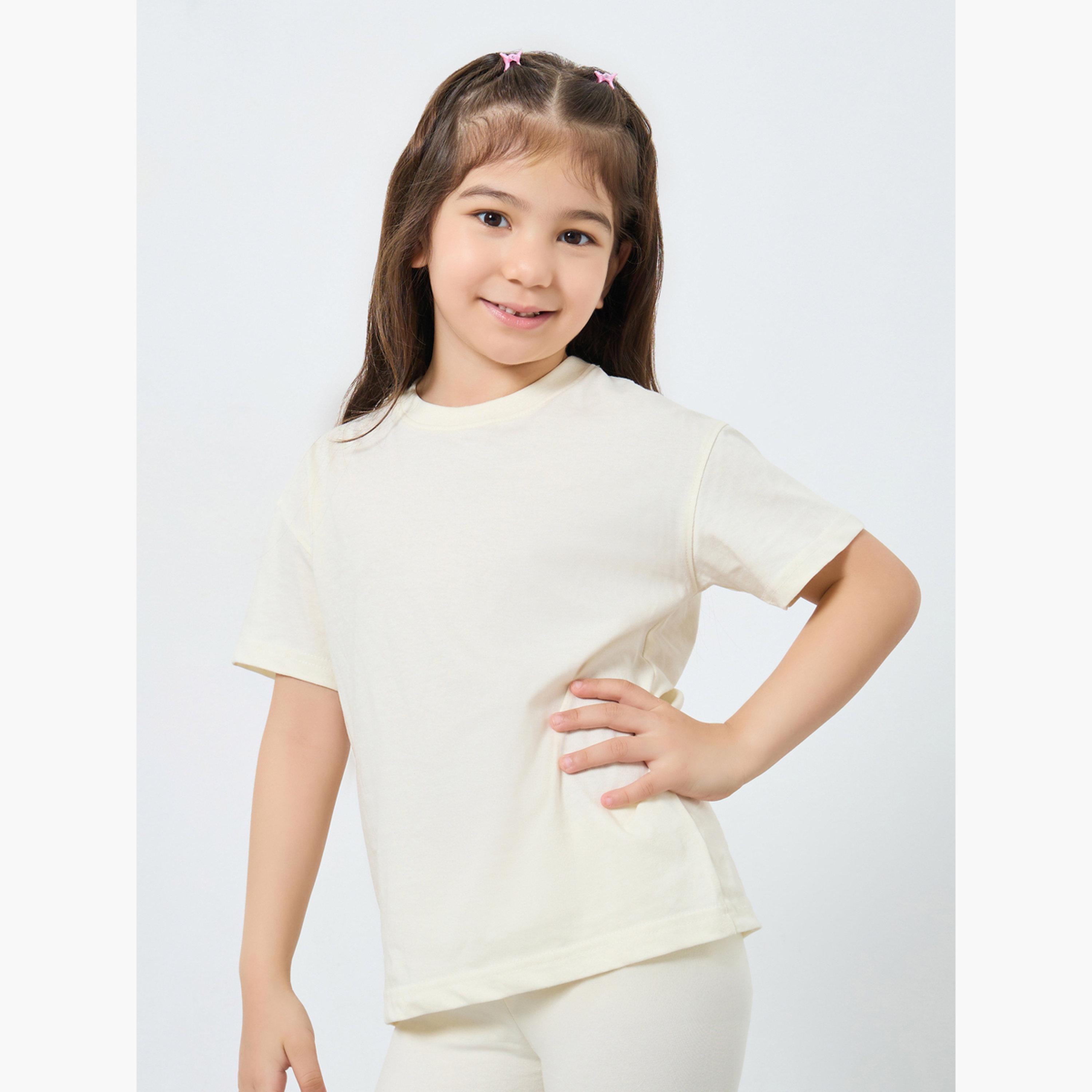 Styli Slogan Print Oversized T-Shirt and Leggings Set-girls-clothing-setsandcoords-image-3