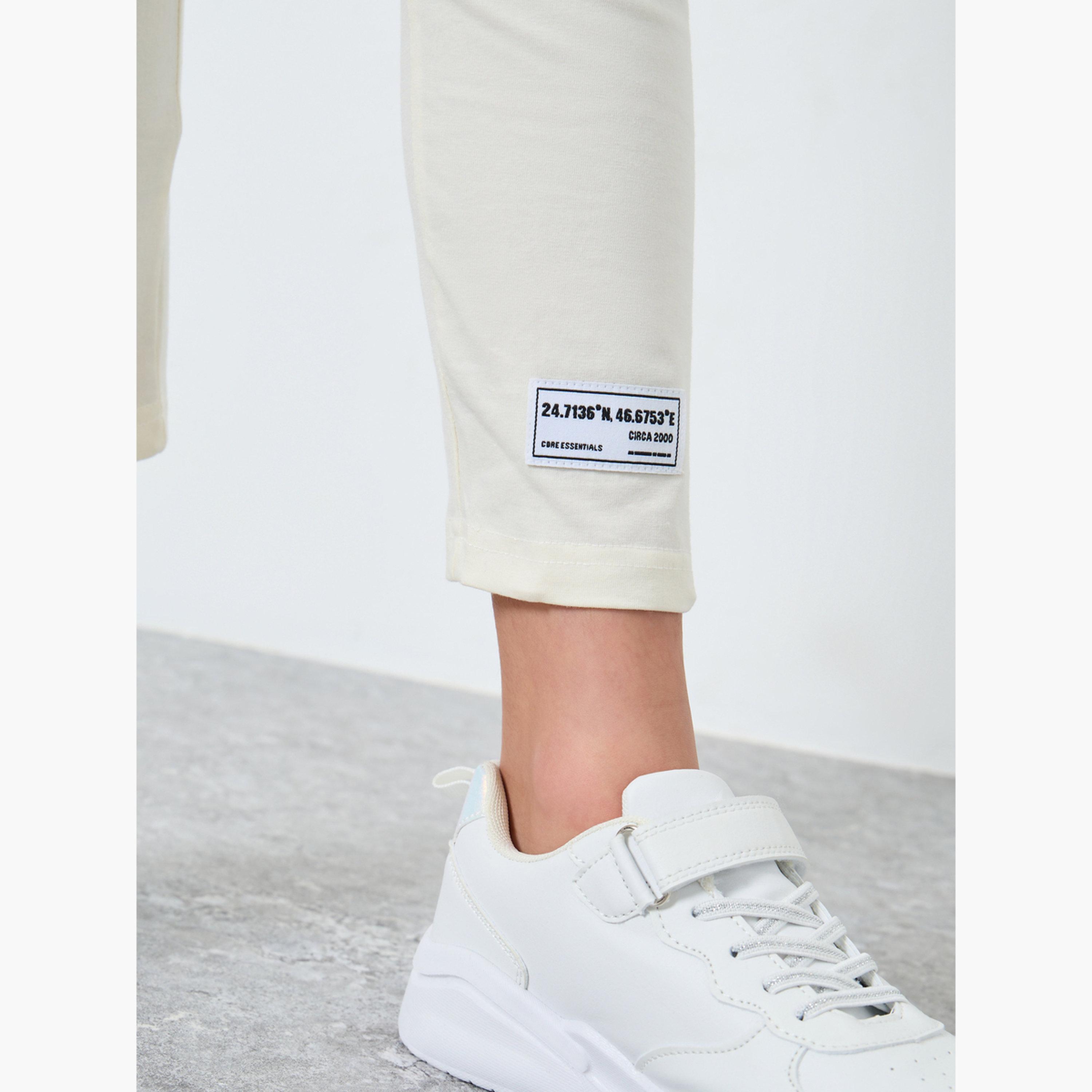 Styli Slogan Print Oversized T-Shirt and Leggings Set-girls-clothing-setsandcoords-image-6