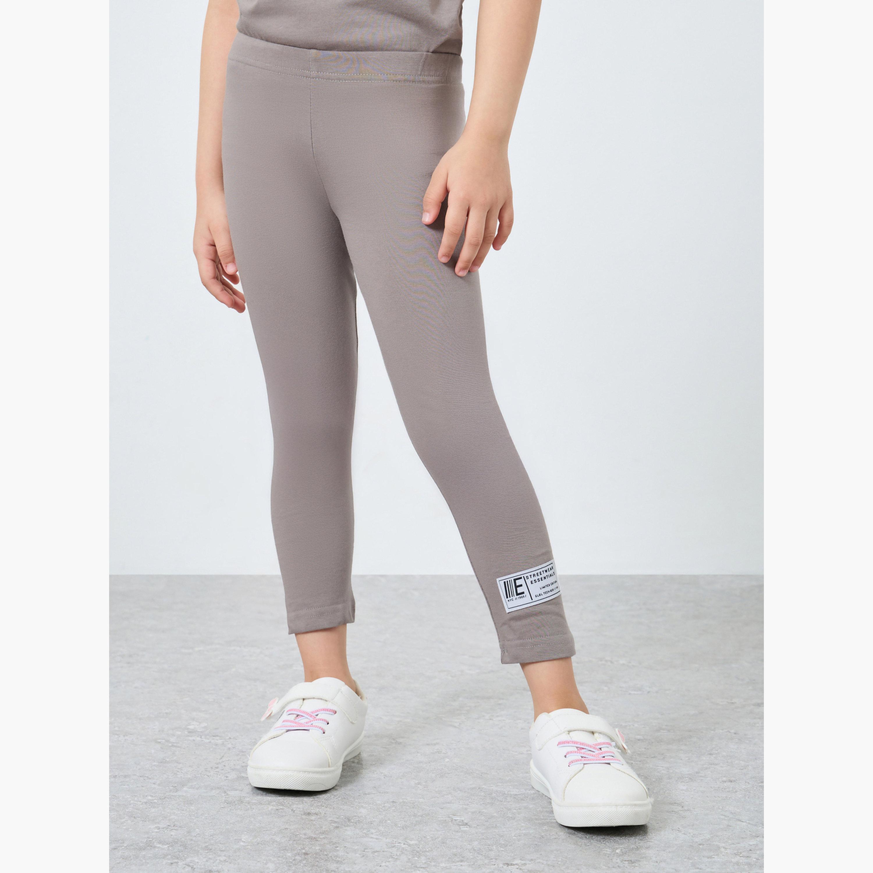 Styli Solid Oversized T-Shirt and Leggings Set-girls-clothing-setsandcoords-image-4