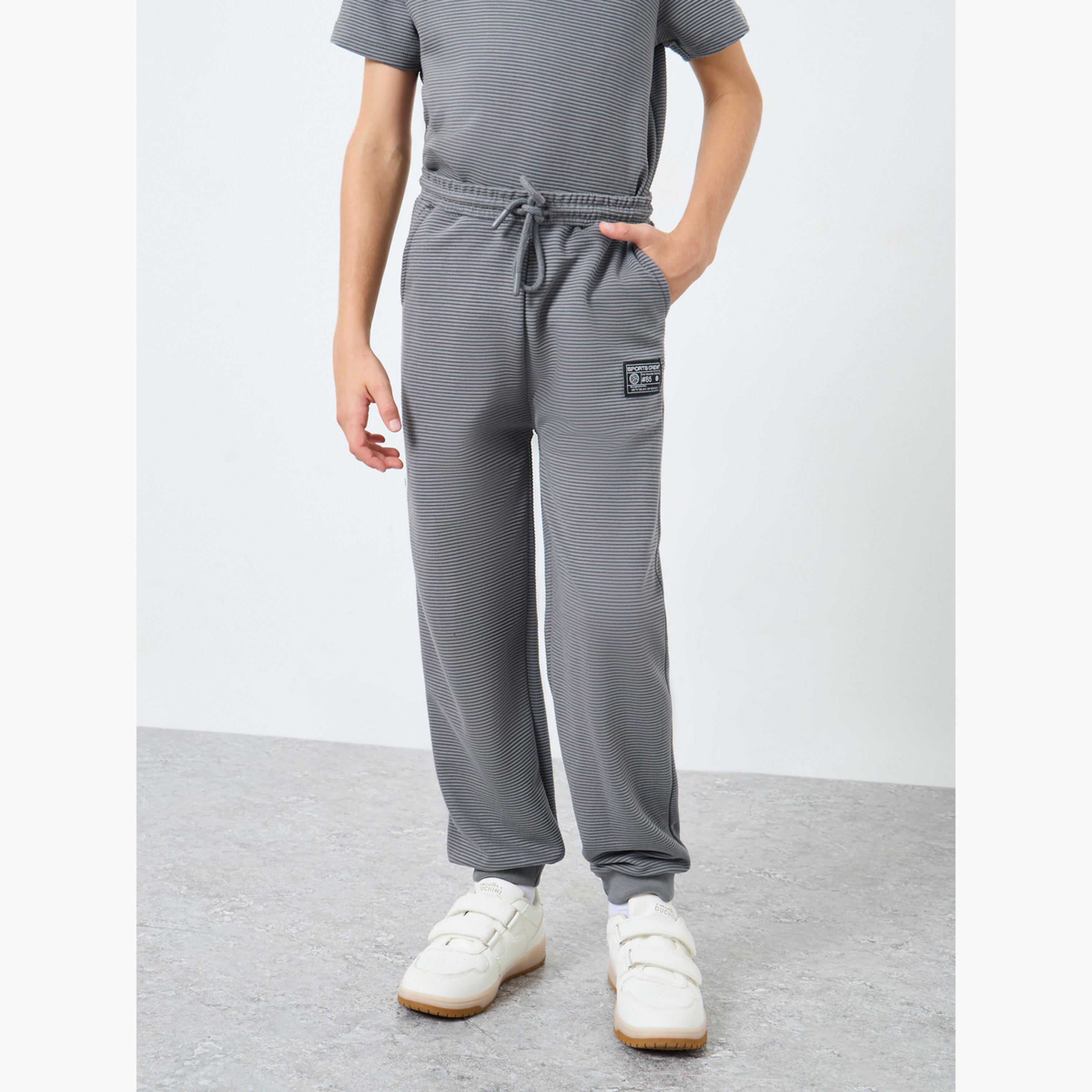 Styli Teens Grey Cotton Blend T-Shirt and Joggers Set-boys-clothing-setsandcoords-image-4