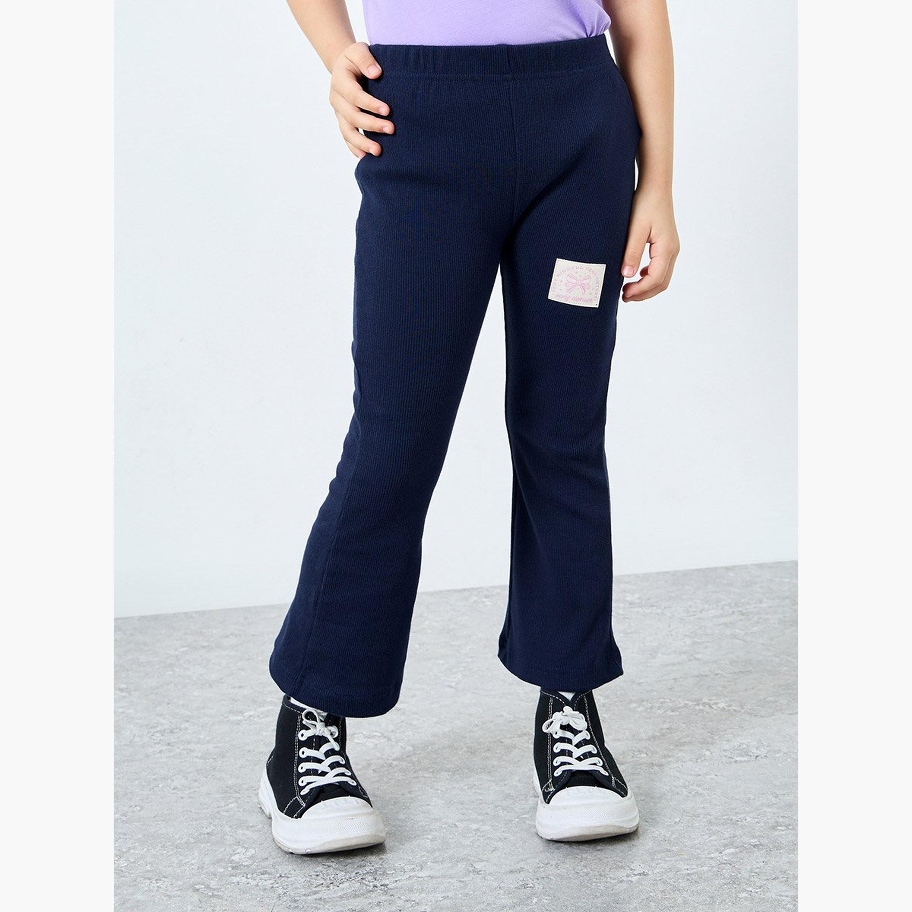 ليقنز بتفاصيل مُضلعة مع شارة-girls-clothing-bottoms-leggings-image-1