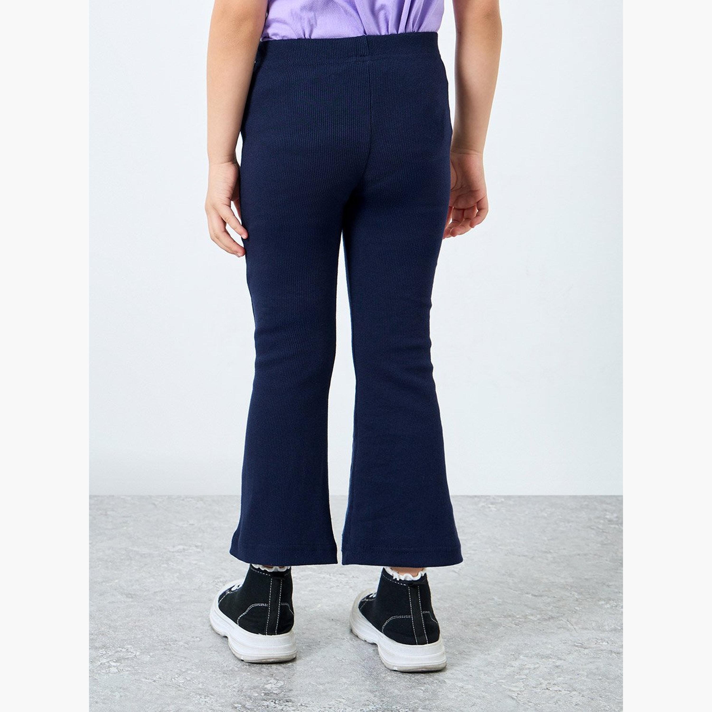 ليقنز بتفاصيل مُضلعة مع شارة-girls-clothing-bottoms-leggings-image-4