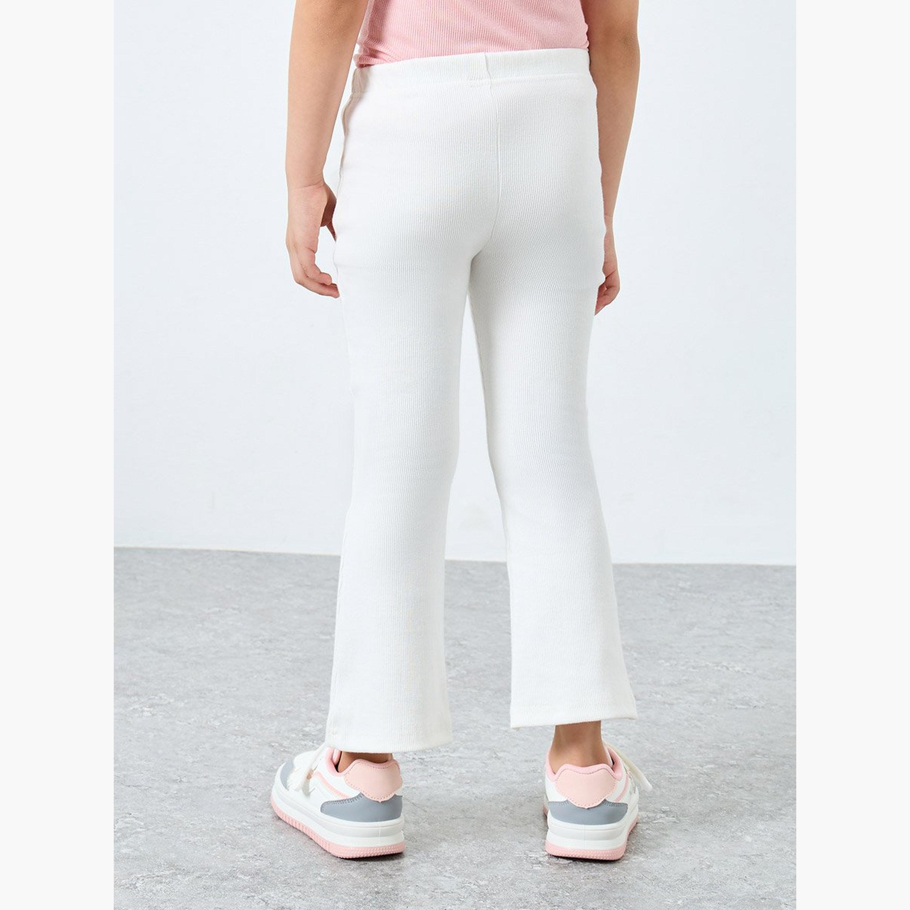 ليقنز بتفاصيل مُضلعة مع شارة-girls-clothing-bottoms-leggings-image-4