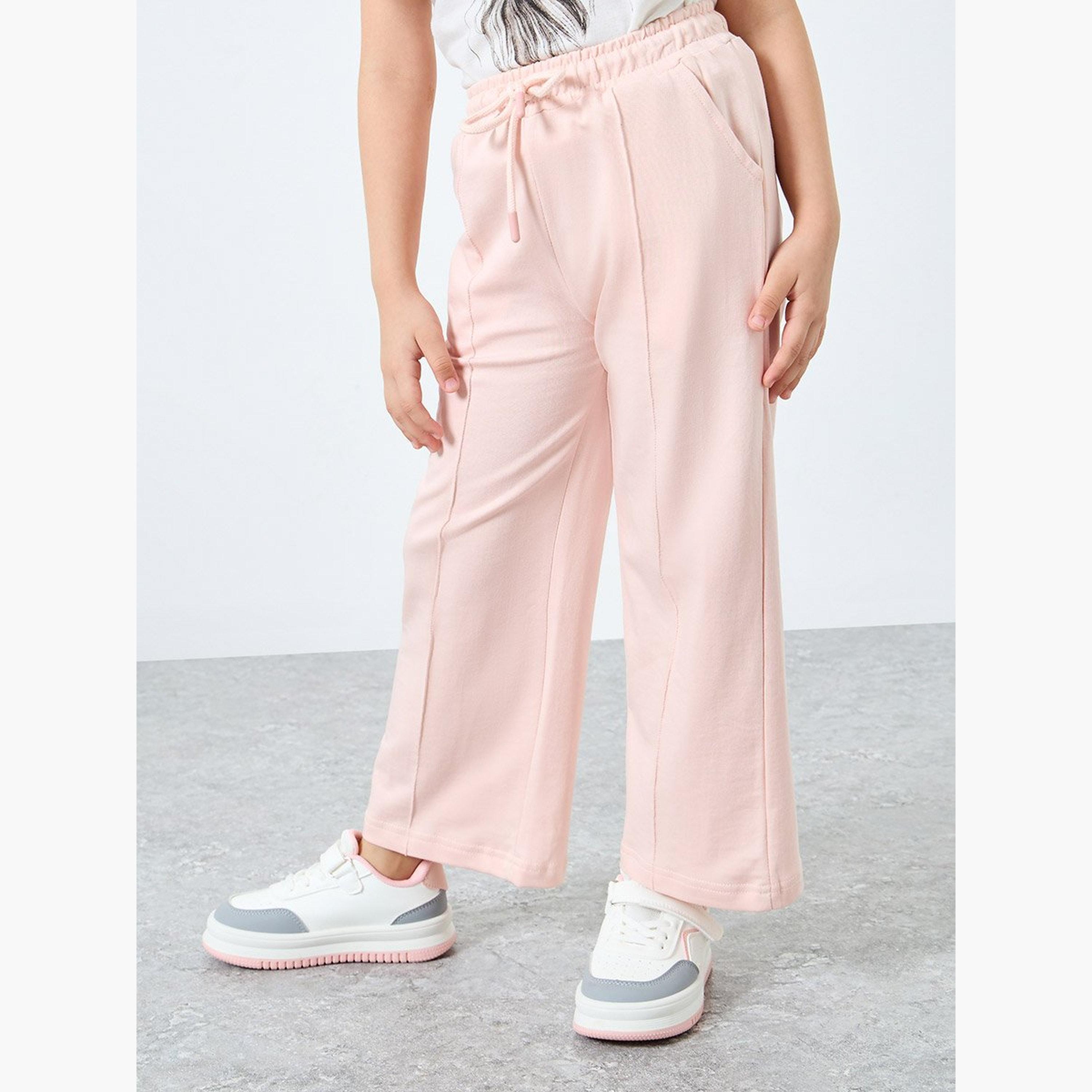 بنطال جوغرز بقصة أرجل واسعة-girls-clothing-bottoms-joggersandtrackpants-image-1