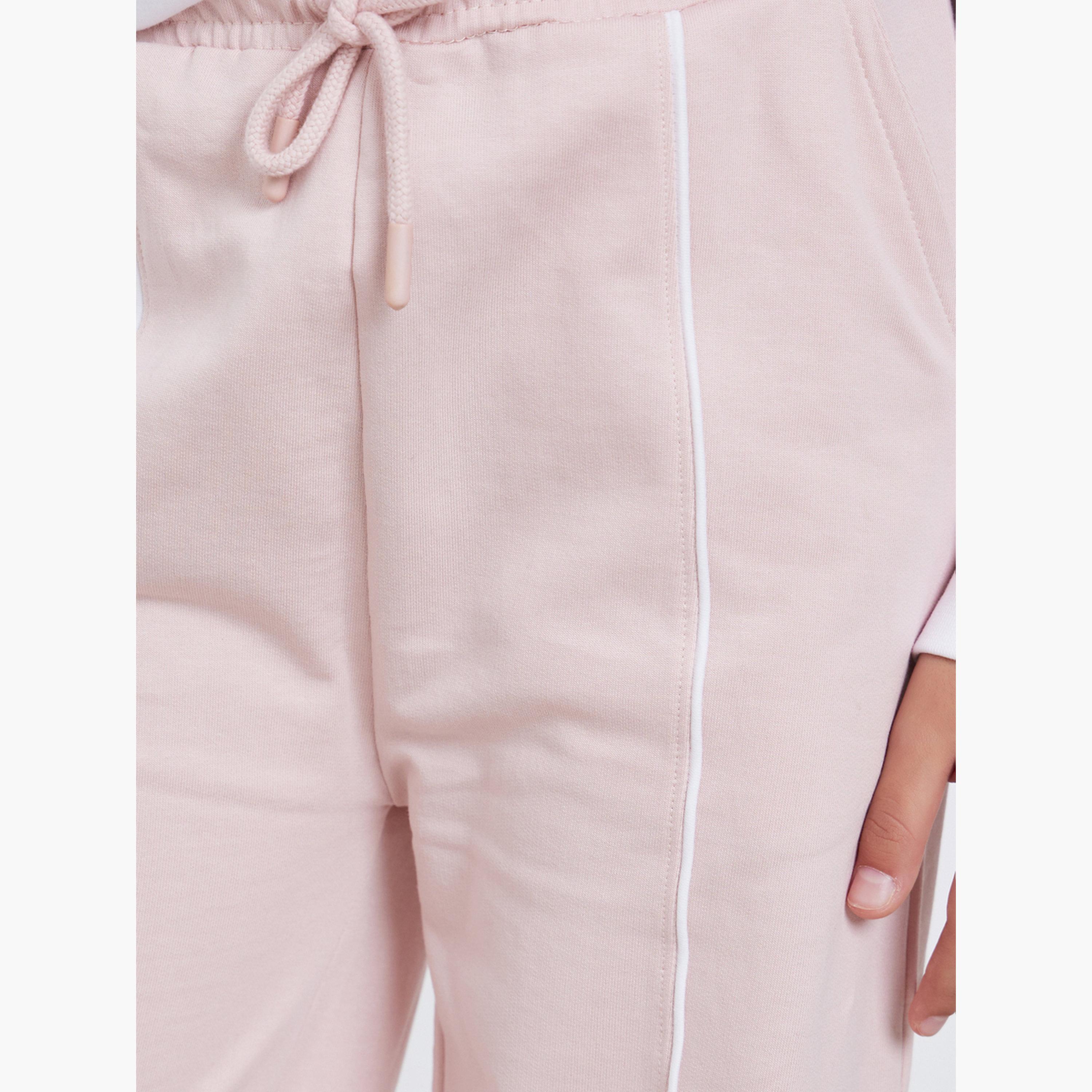 Styli Girls Teens Light Pink Front Piping Joggers-girls-clothing-bottoms-joggersandtrackpants-image-3