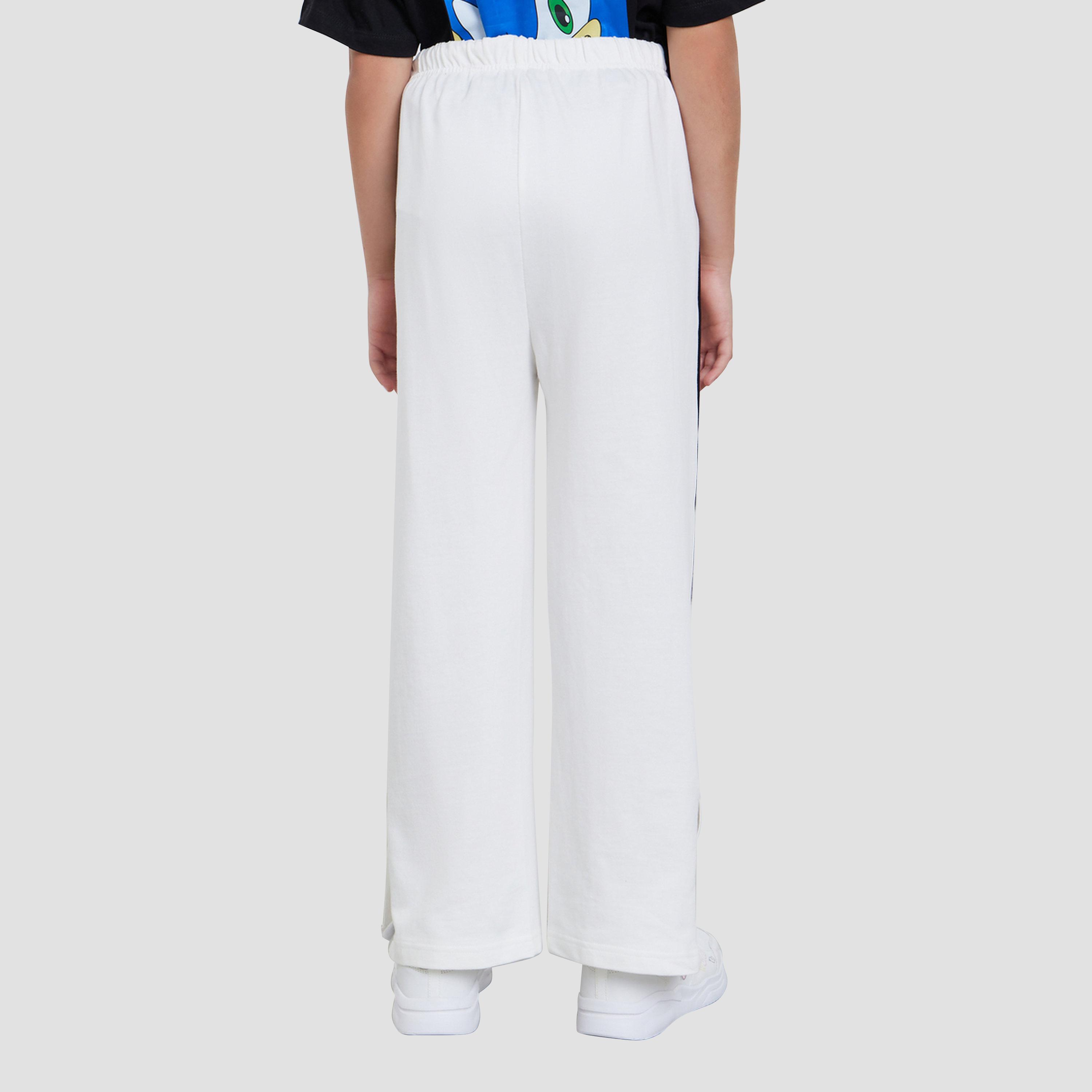 Styli Teens Off White Wide Leg Joggers with Side Piping-girls-clothing-bottoms-joggersandtrackpants-image-3