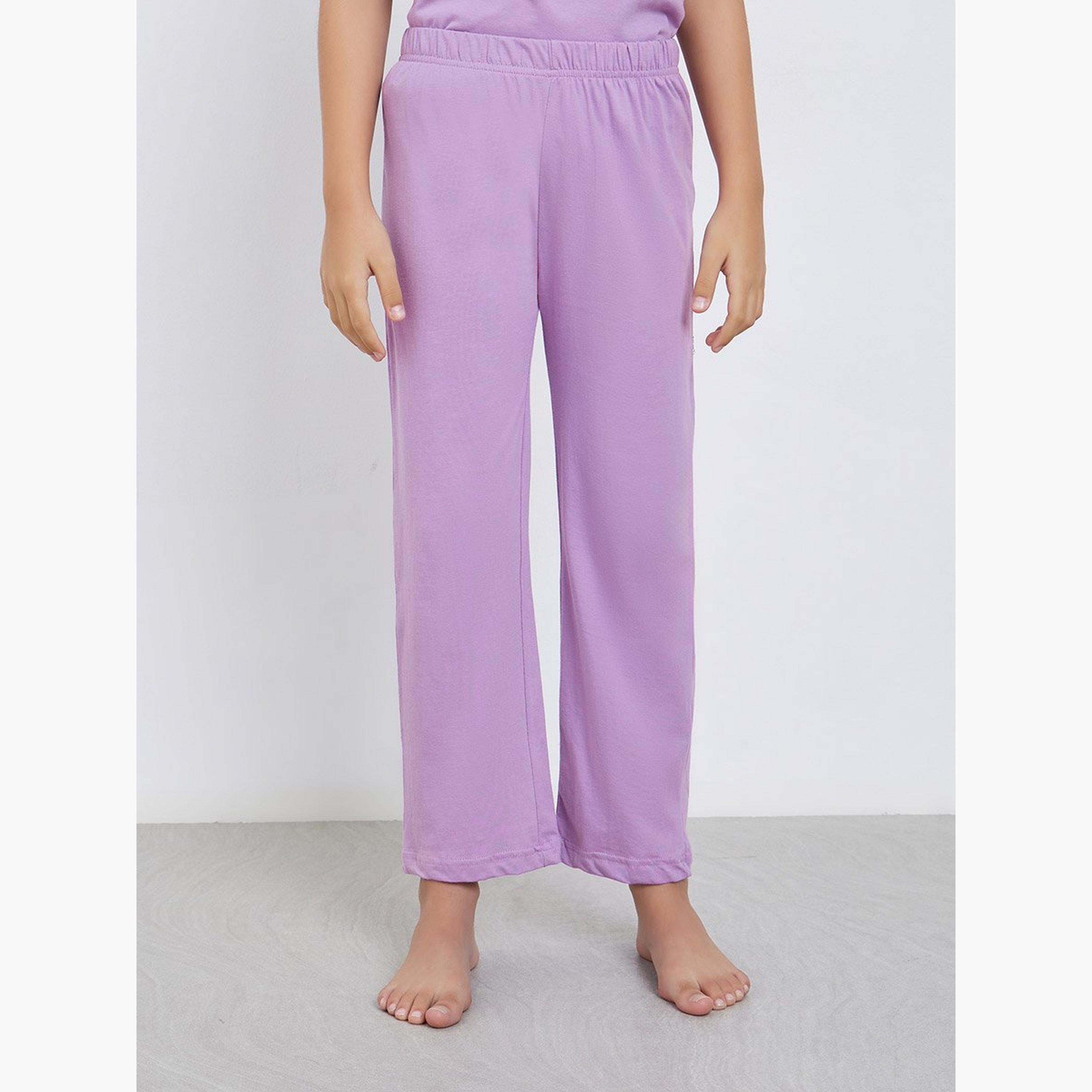 طقم بيجاما من بنطال وتيشيرت قطن-girls-clothing-nightwear-image-5