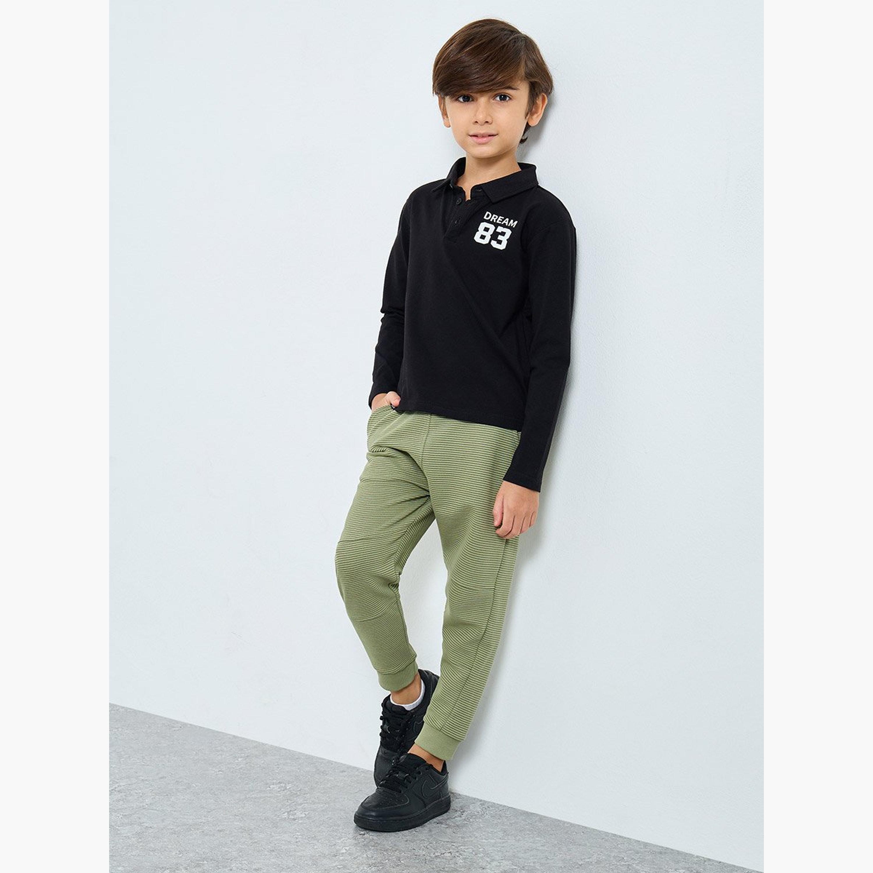 بنطال جوغرز بتفاصيل بارزة الملمس-boys-clothing-bottoms-joggersandtrackpants-image-2