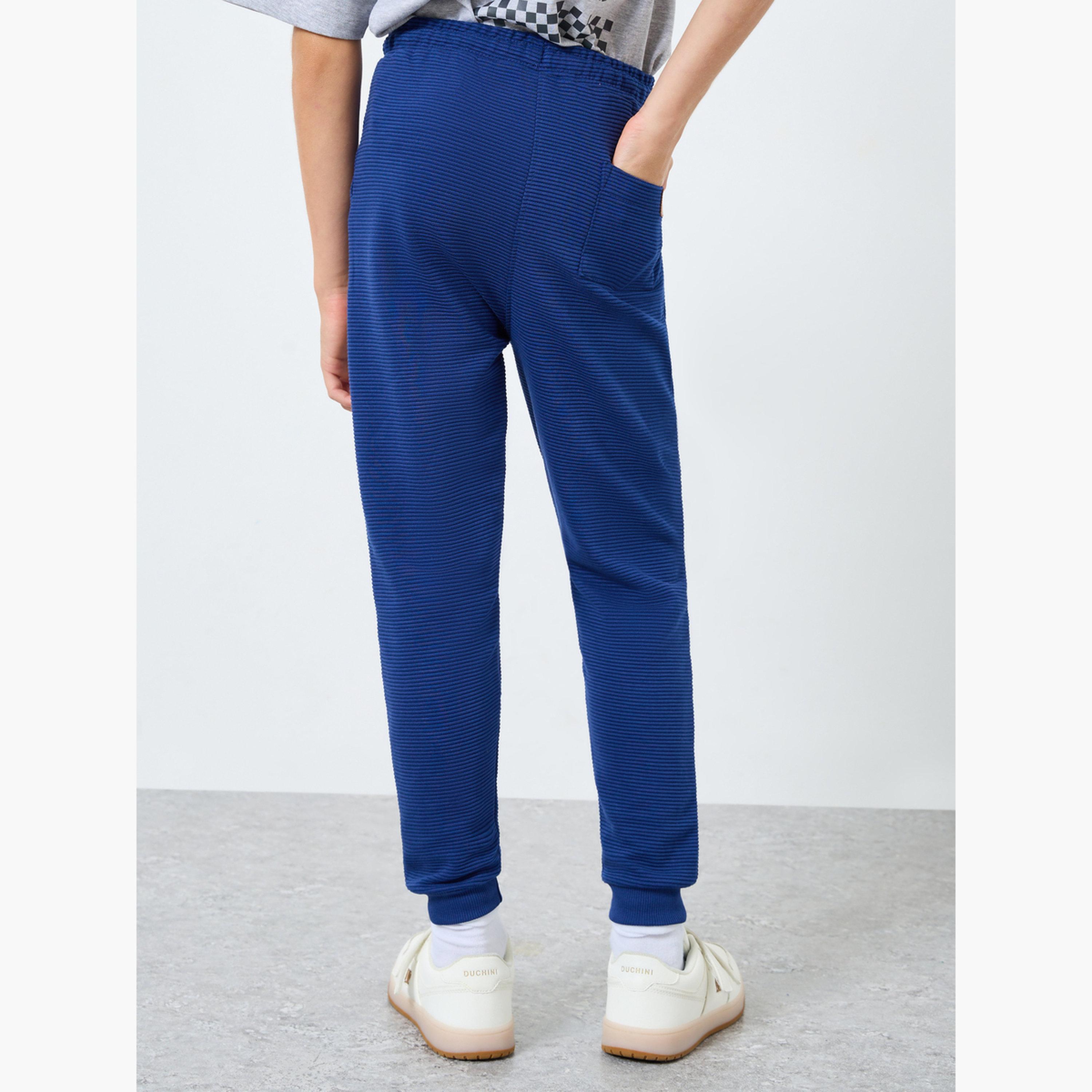 ستايلي - بنطال رياضي عثماني من القطن المحبوك لون أزرق للمراهقين-boys-clothing-bottoms-joggersandtrackpants-image-3