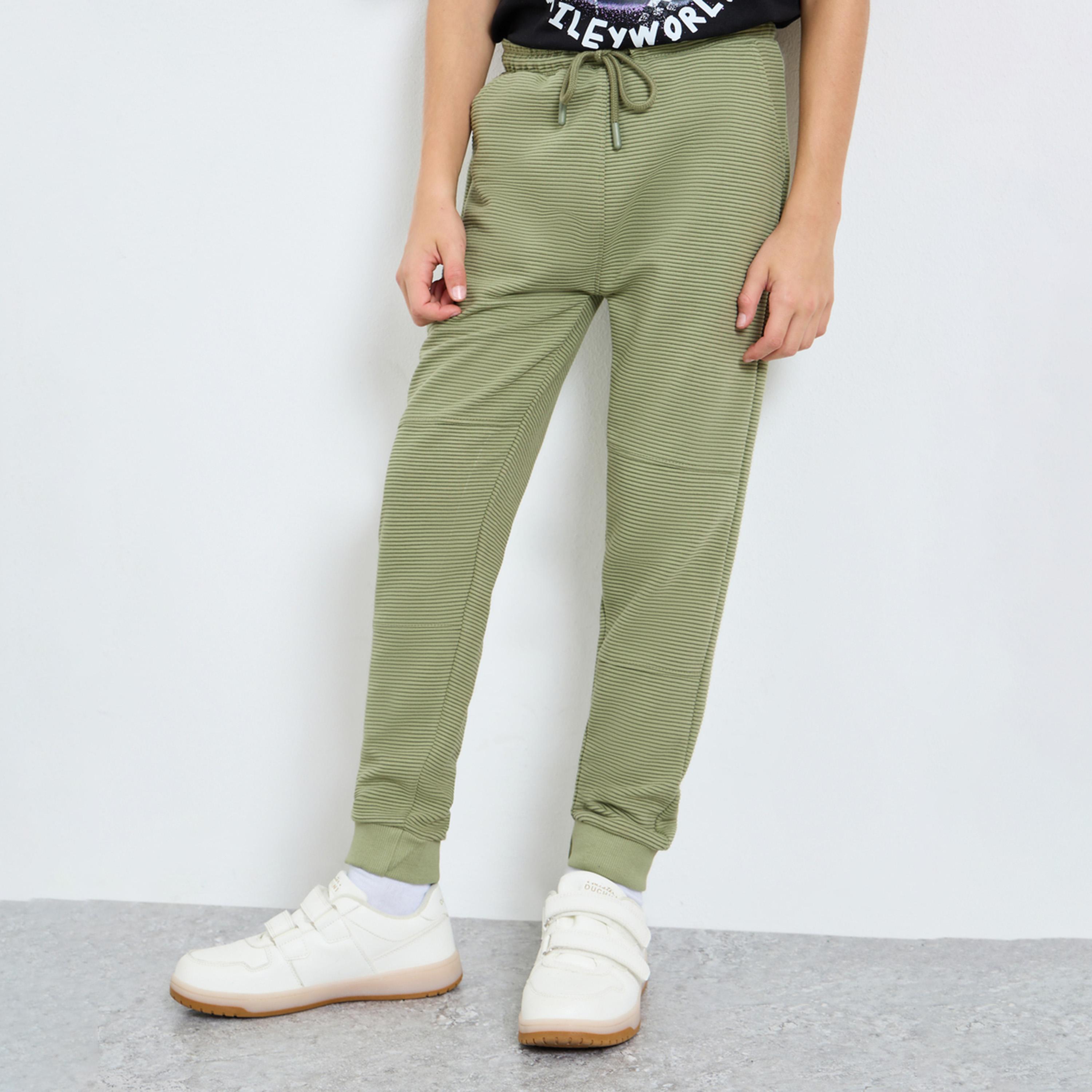 ستايلي - بنطال رياضي عثماني من القطن المحبوك لون أخضر للمراهقين-boys-clothing-bottoms-joggersandtrackpants-image-1