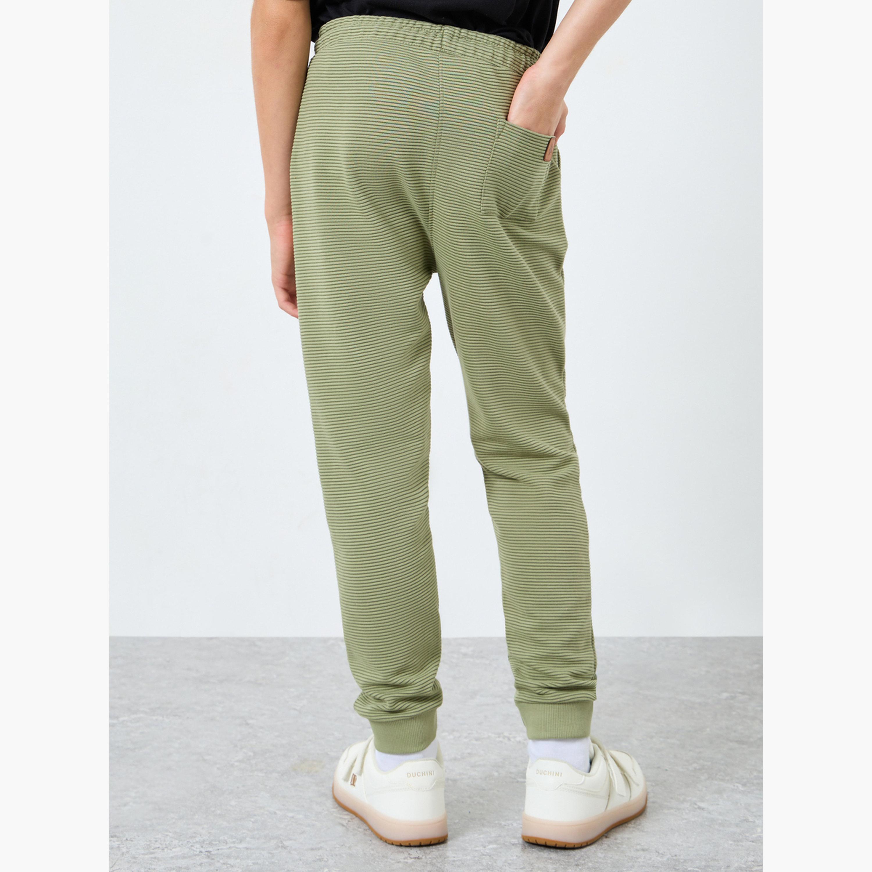ستايلي - بنطال رياضي عثماني من القطن المحبوك لون أخضر للمراهقين-boys-clothing-bottoms-joggersandtrackpants-image-3