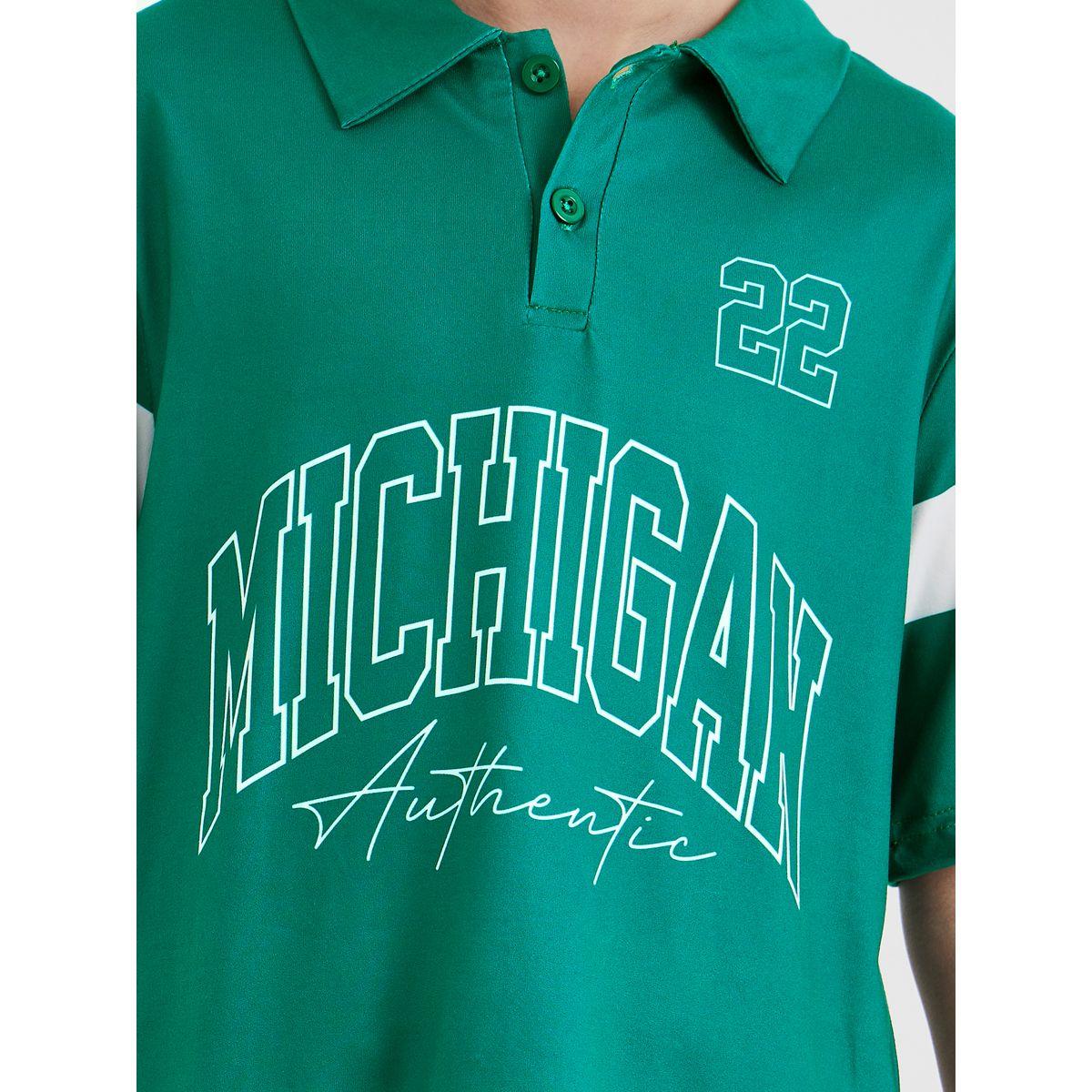 Styli Boys Dark Green Printed Polo T-Shirt-boys-clothing-tshirtsandpolos-image-3