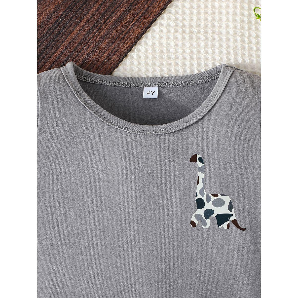 Styli Graphic Print Round Neck T-Shirt and Shorts Set-boys-clothing-setsandcoords-image-2